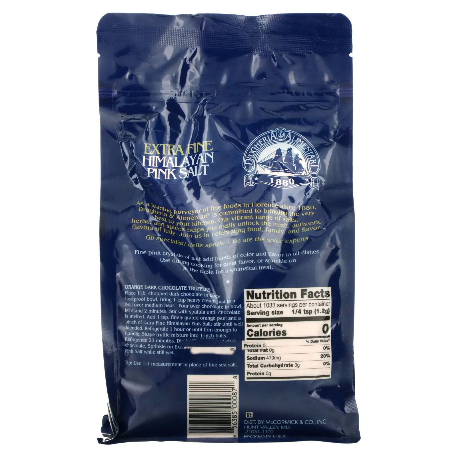 Drogheria & Alimentari, Розовая гималайская соль мелкого помола, 1240 г (43,74 унции)