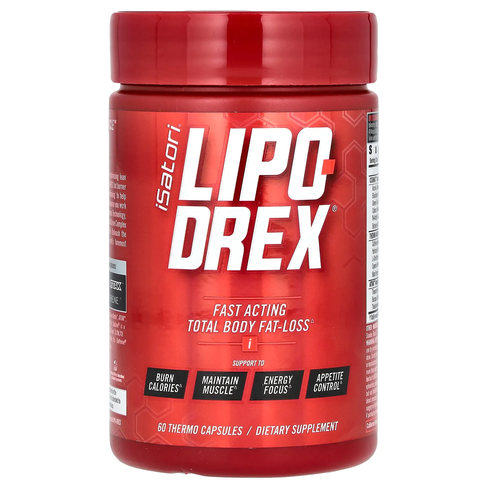Isatori, Lipo-Drex, максимальная сила действия, 60 термокапсул