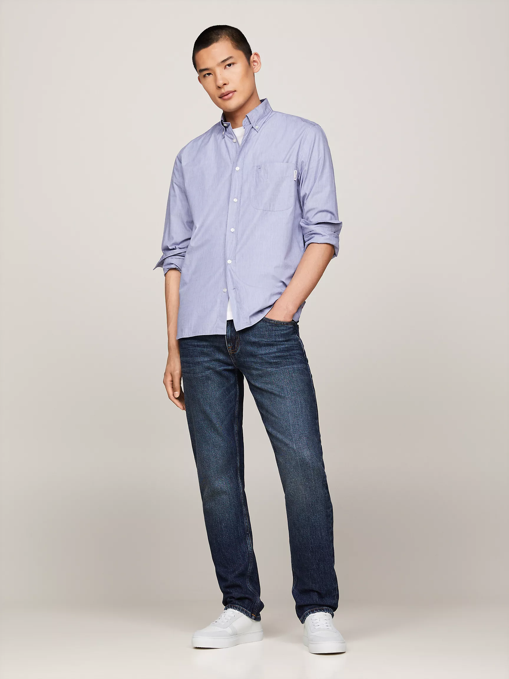 Мужские кроссовки Tommy Hilfiger, Кожаные кеды с логотипом Tommy