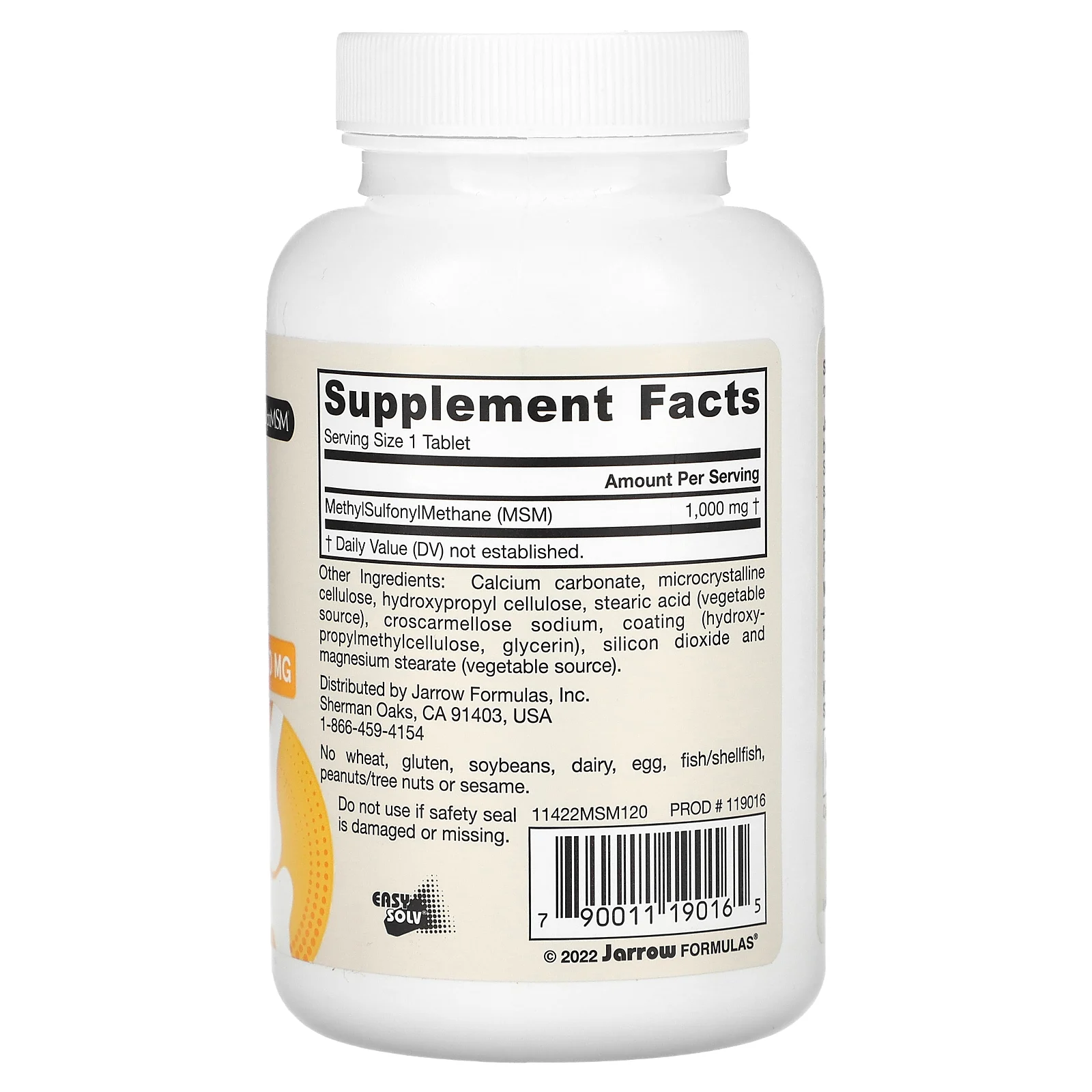 Jarrow Formulas, МСМ, 1000 мг, 120 таблеток