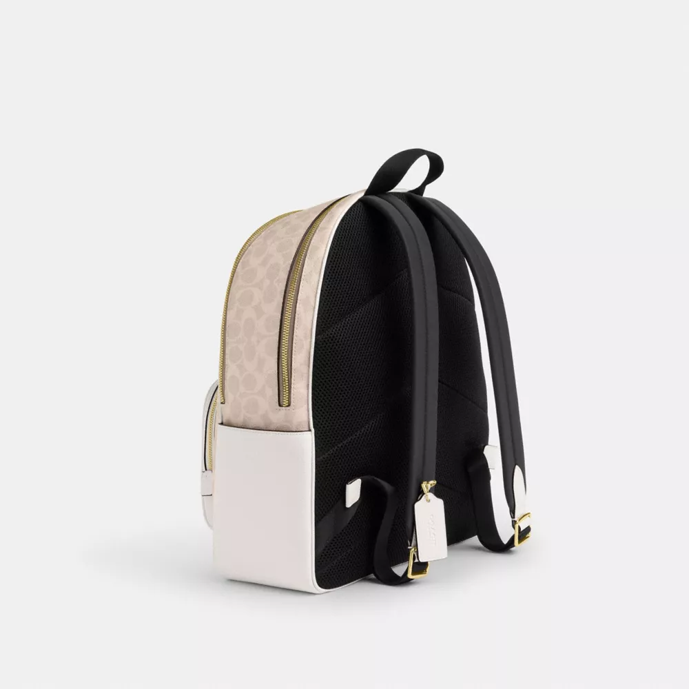 Рюкзак COACH Large Court Backpack In Signature Canvas