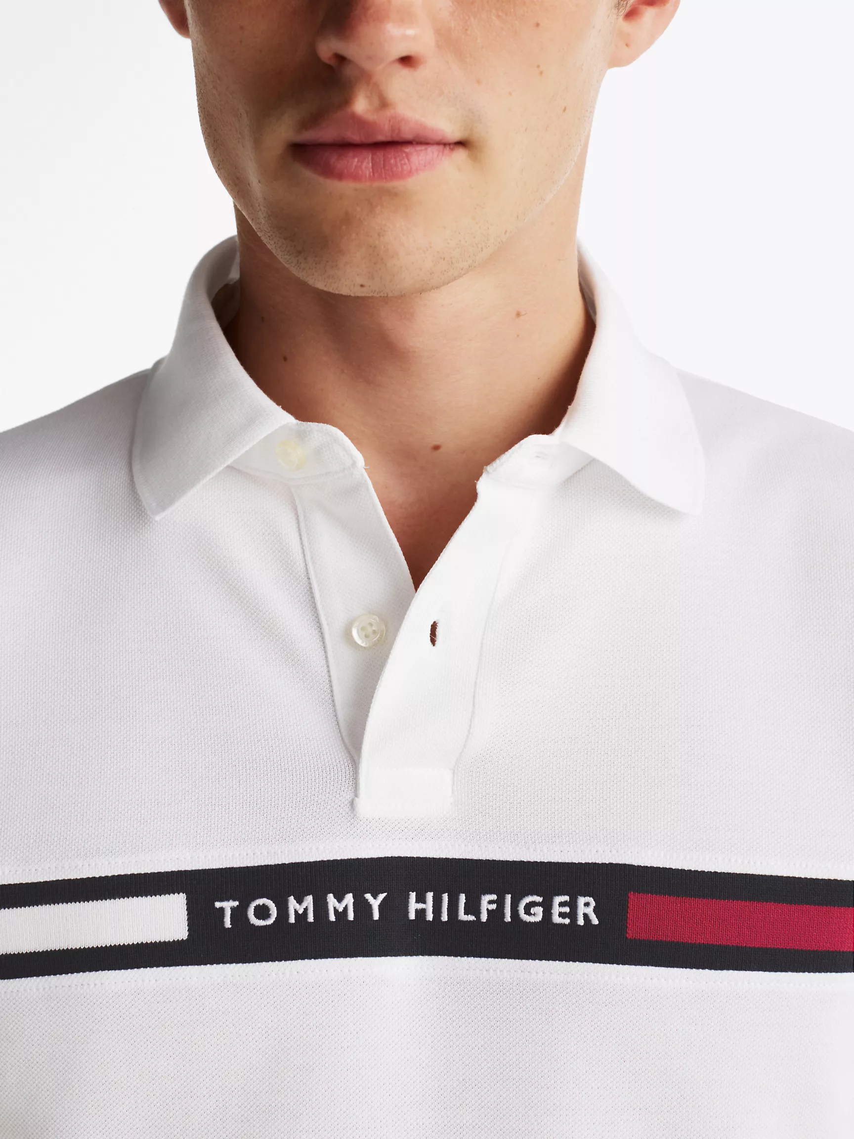 Мужское поло Tommy Hilfiger, Полосатое поло стандартного кроя с вышивкой