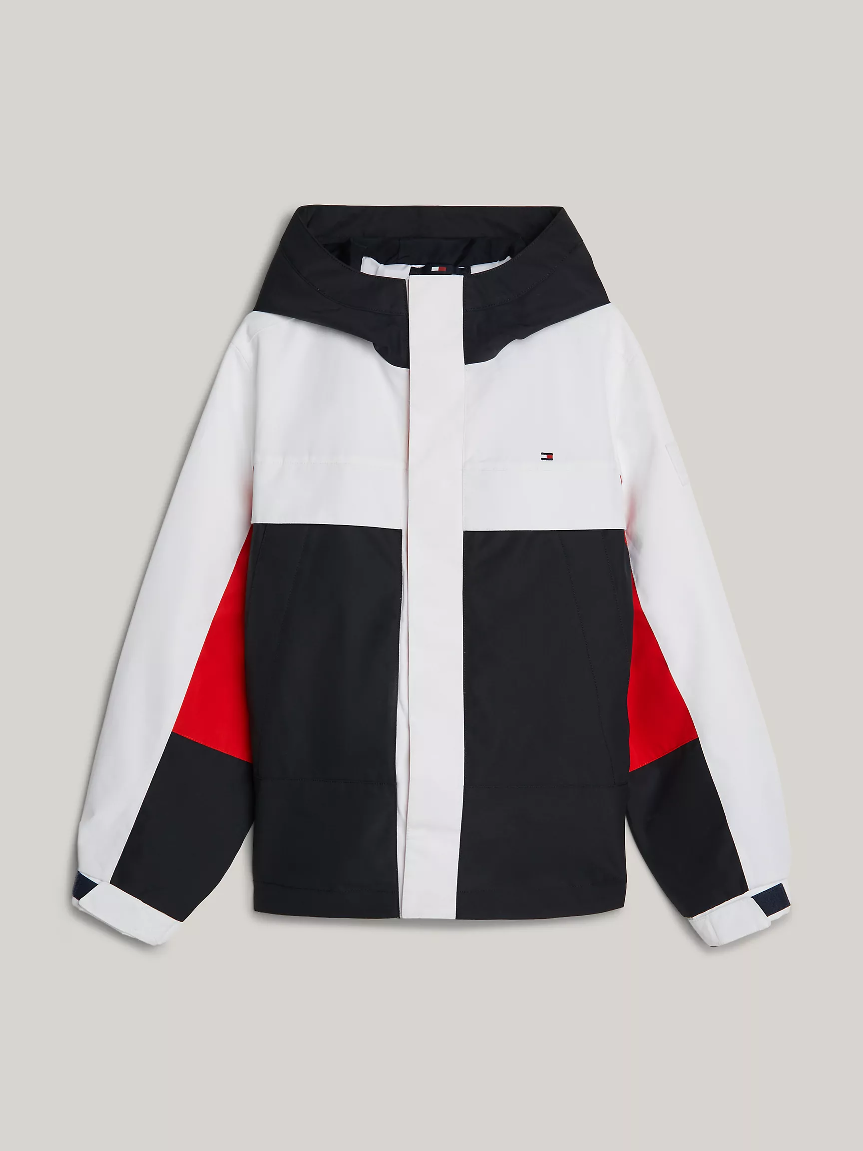 Куртка для мальчика Tommy Hilfiger, Детская куртка с капюшоном в стиле Colorblock