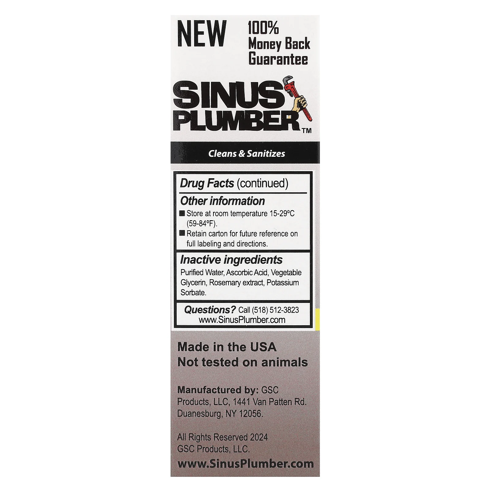 Greensations, Sinus Plumber, гигиенический спрей для носа с перекисью водорода, 30 мл (1 жидк. Унция)