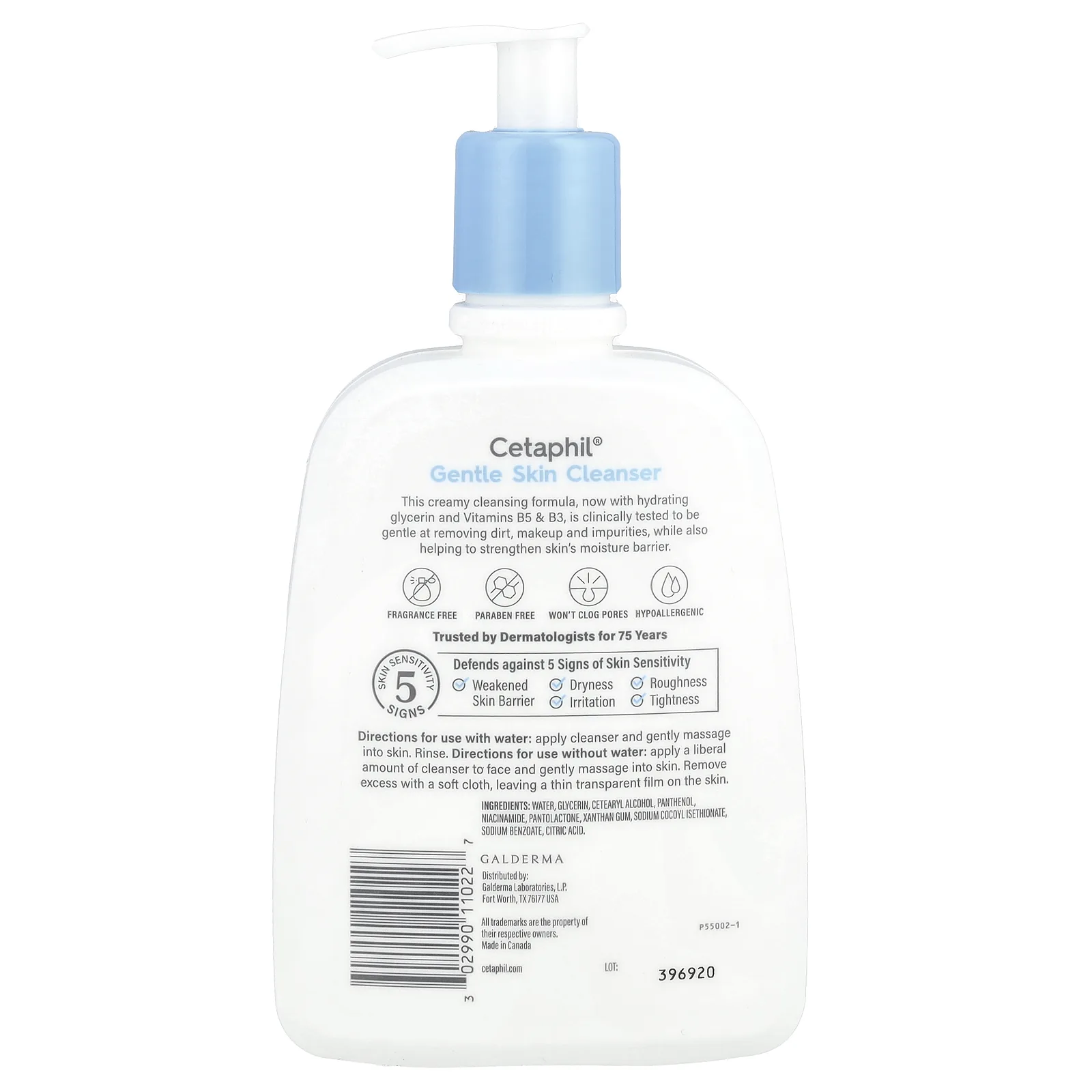 Cetaphil, Мягкое очищающее средство, без отдушек, 473 мл (16 жидк. Унций)