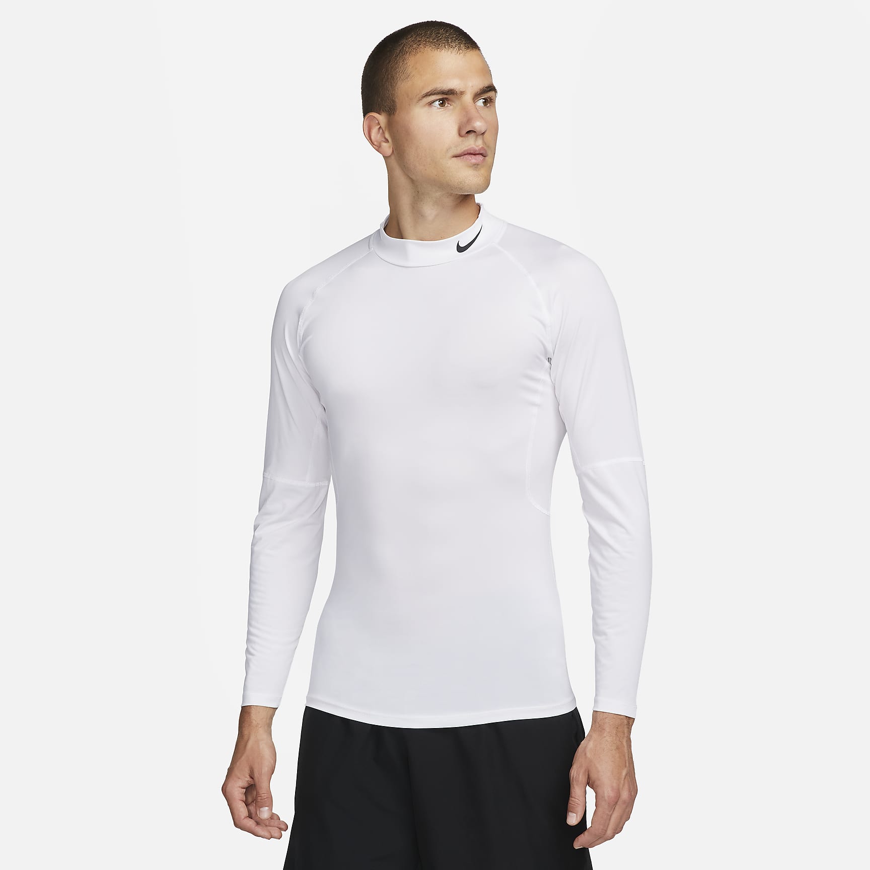 Nike Pro Men's Dri-FIT Fitness Mock-Neck Long-Sleeve Top
