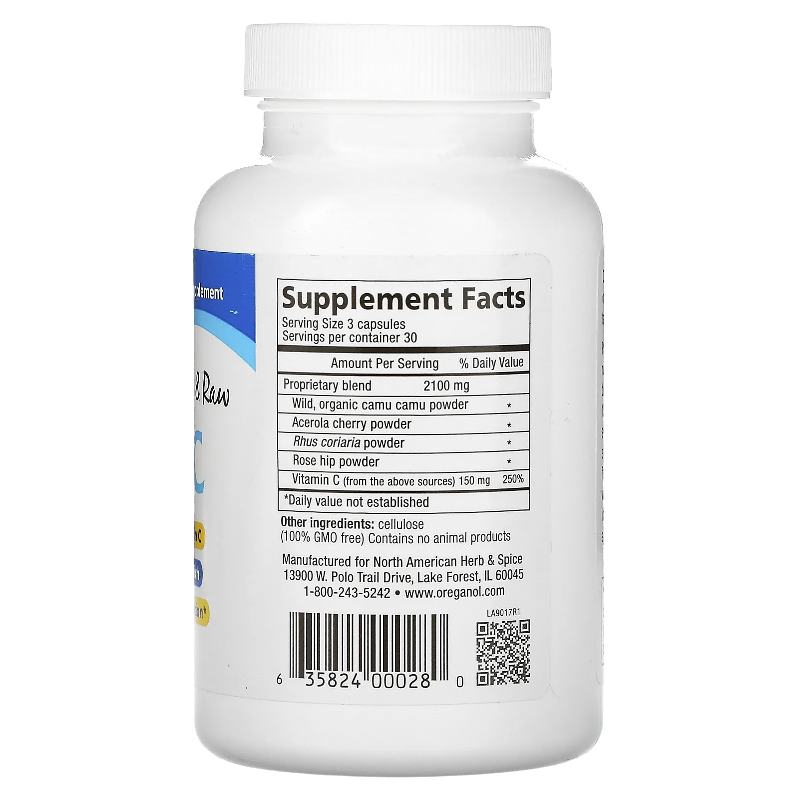 North American Herb & Spice, Purely-C, 700 мг, 90 растительных капсул