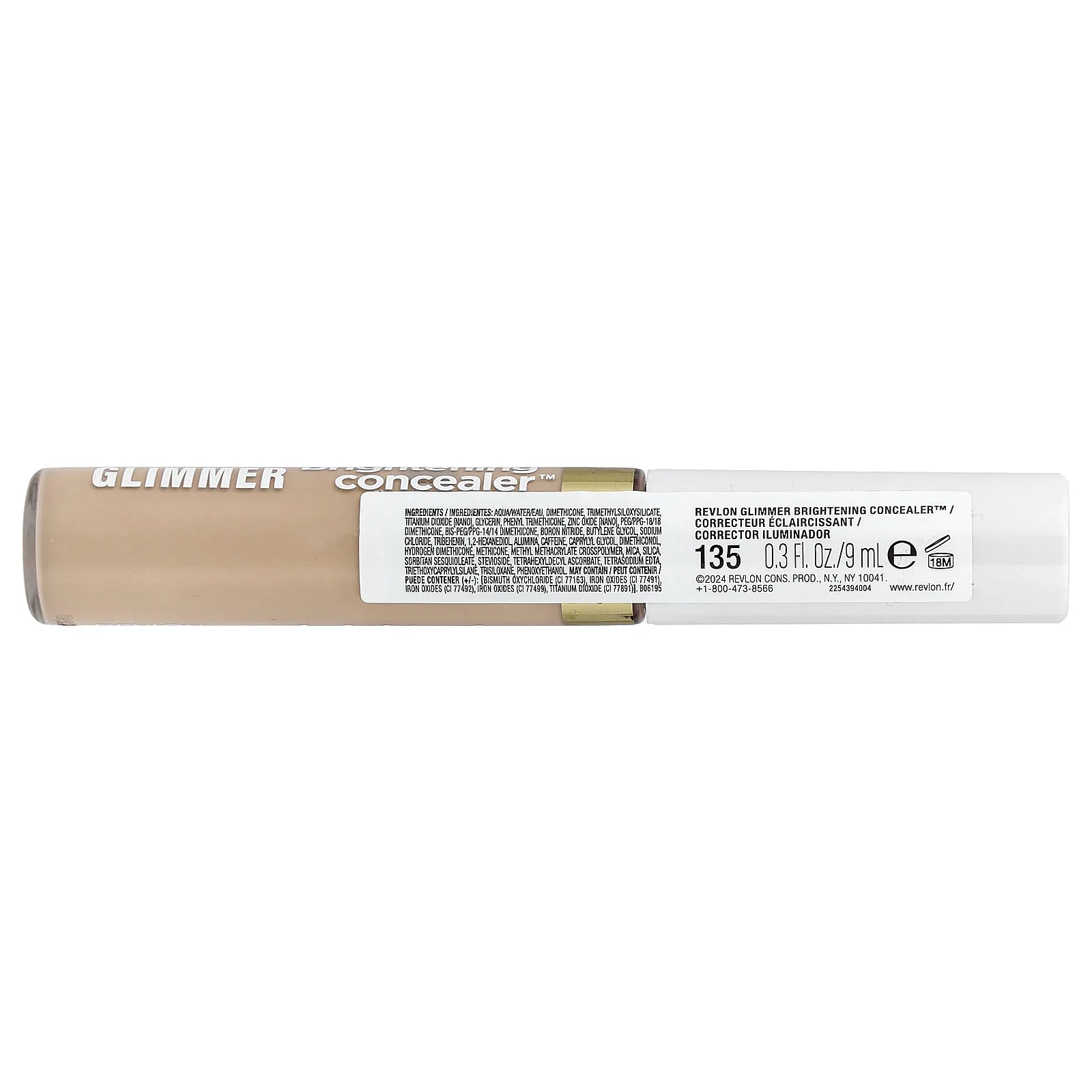 Revlon, Glmer, Brightened Concealer™, консилер, 135 шт., 9 мл (0,3 жидк. унции)