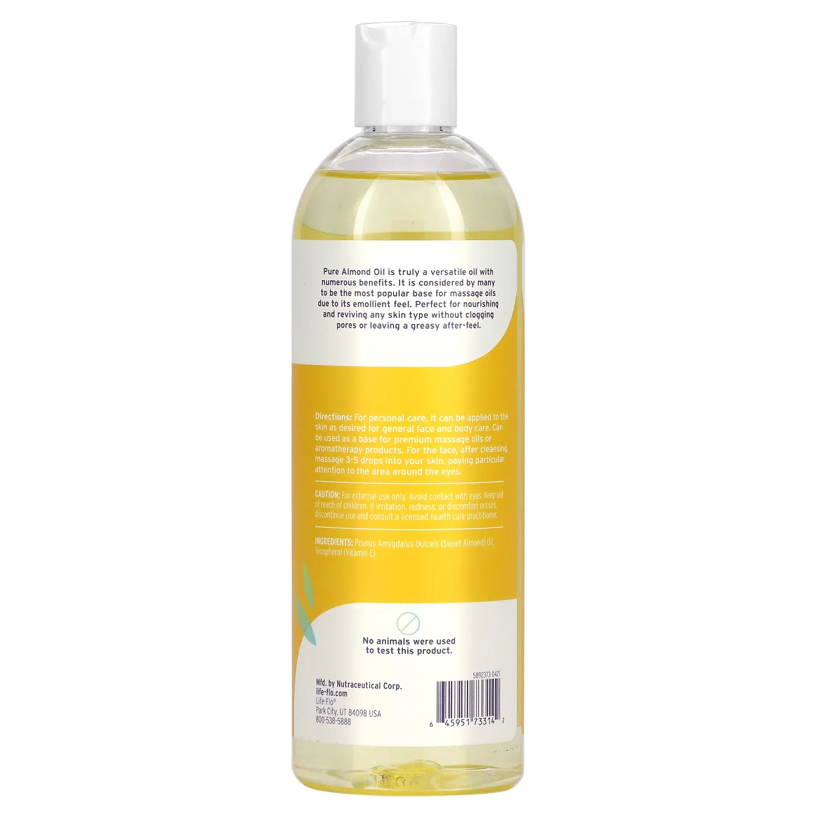 Life-flo, чистое миндальное масло, 473 мл (16 жидк. унций)