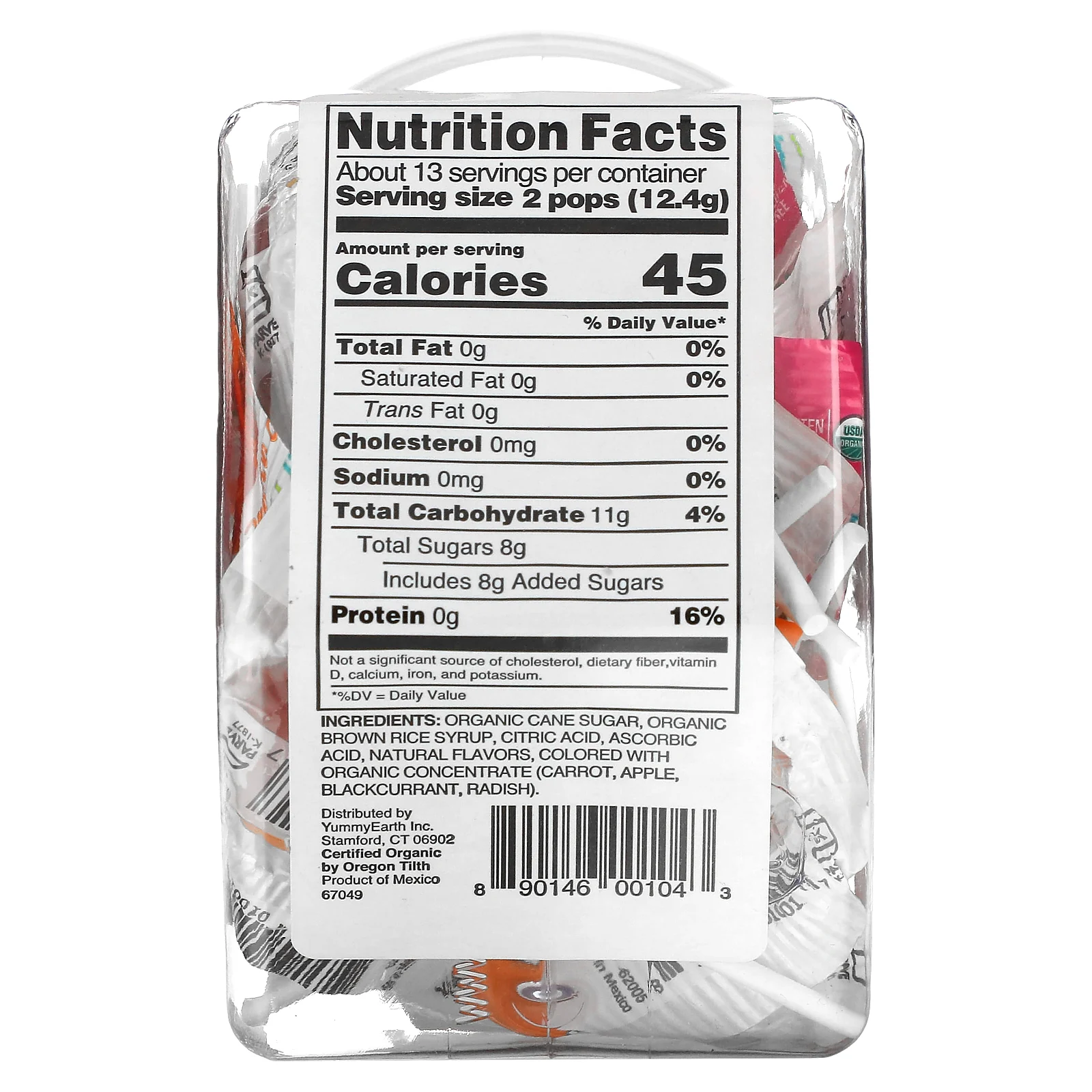 YumEarth, органические леденцы на палочке, 170 г (6 унций)