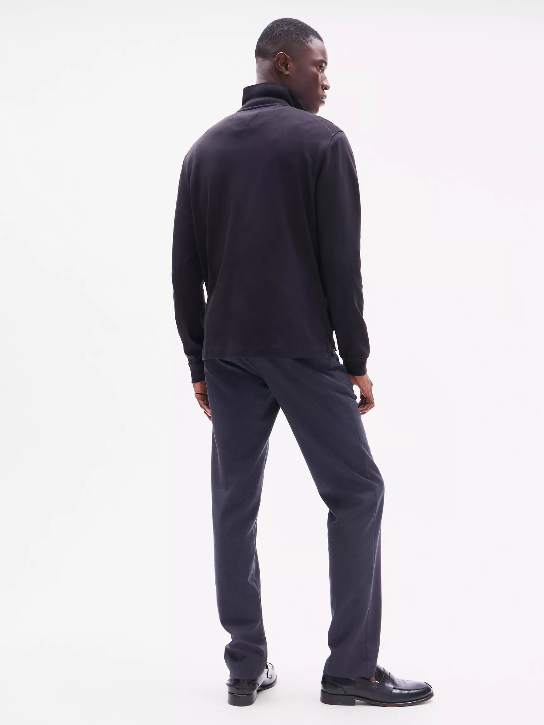 Мужское поло Tommy Hilfiger, Поло стандартного кроя с длинными рукавами и молнией