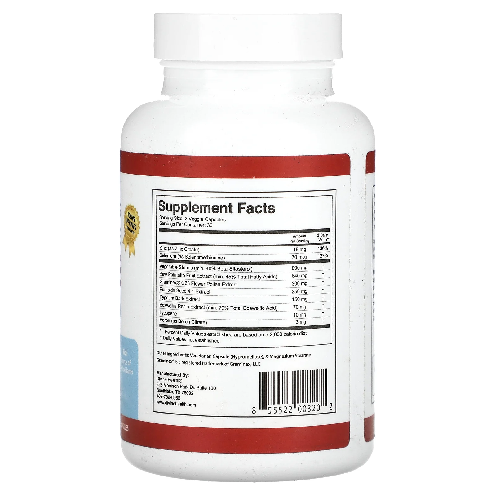 Divine Health, Компанией Dr. Coliber's Ultimate Prostate Formula, 90 растительных капсул