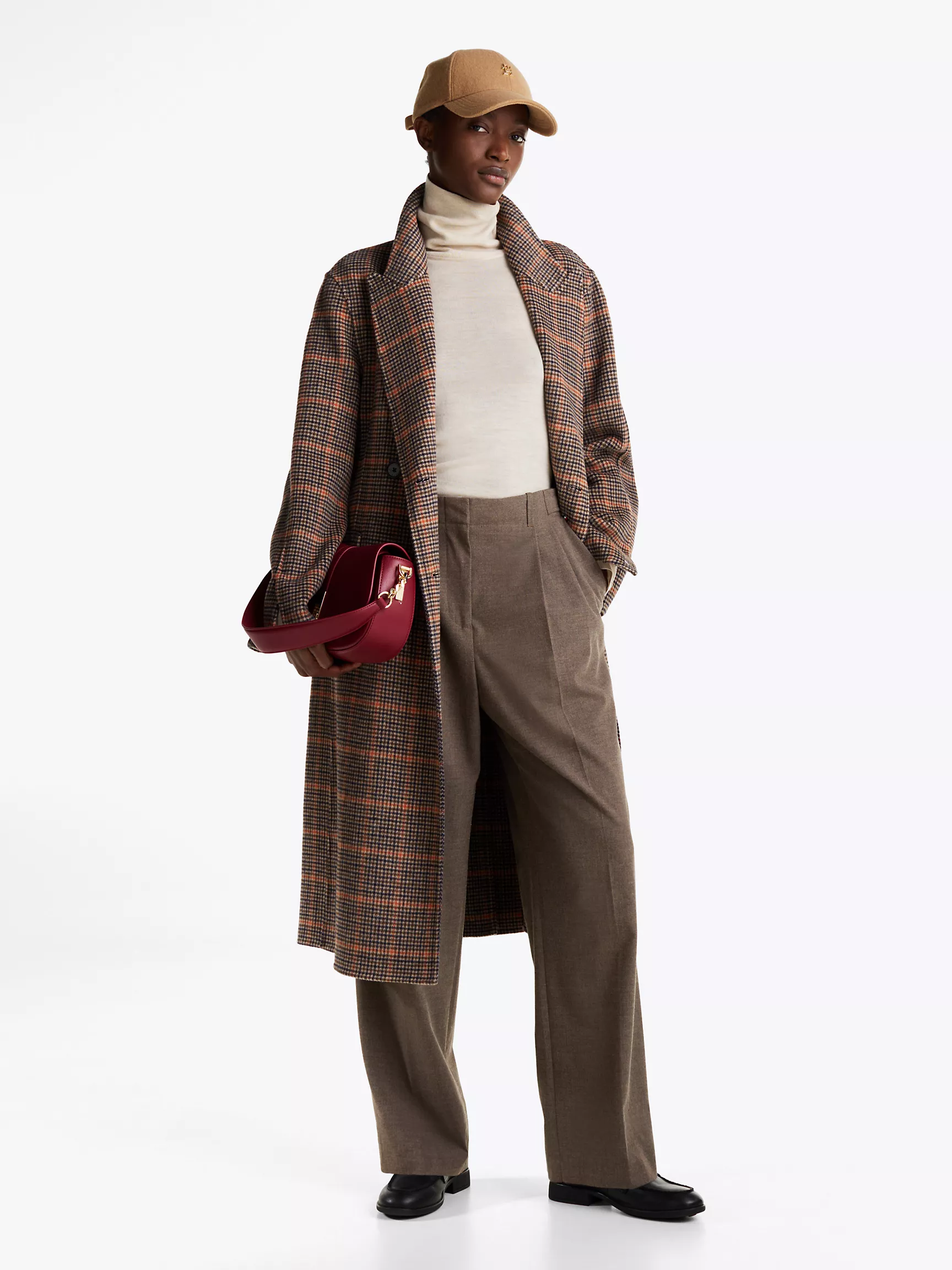 Женские брюки Tommy Hilfiger, Свободные брюки прямого кроя из фланели