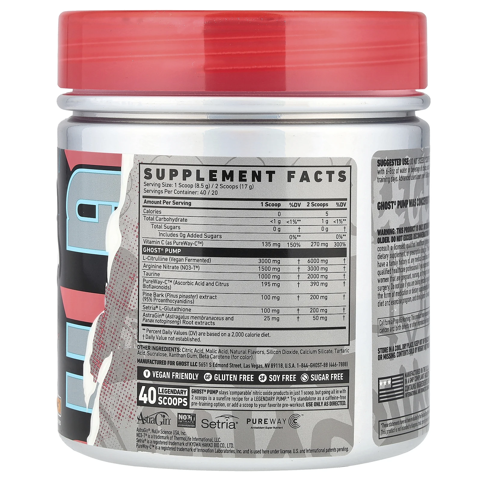 Ghost, Pump, персик, 340 г (12 унций)