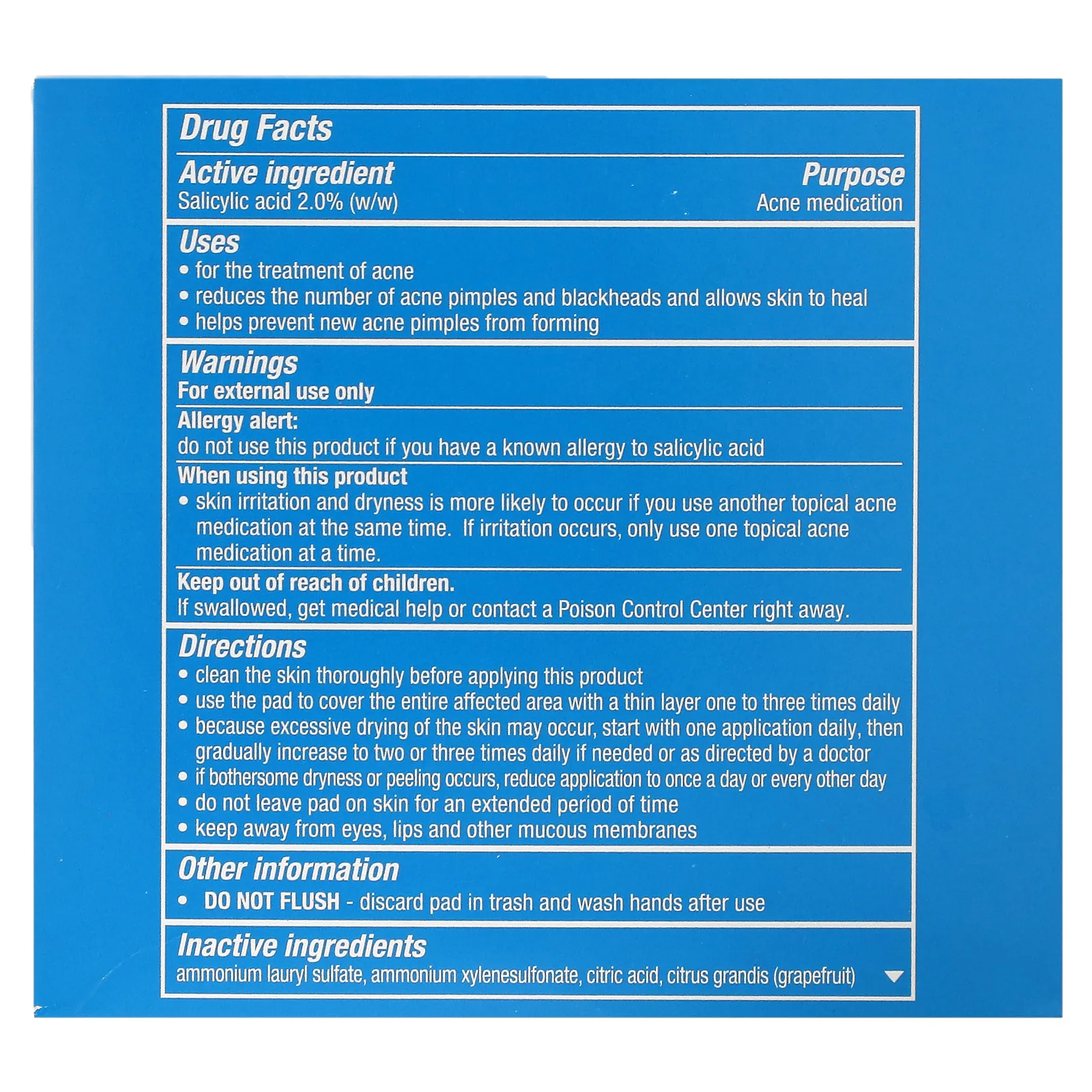 Stridex, XL, прокладки для лица и тела, без спирта, 90 прокладок с двойной текстурой