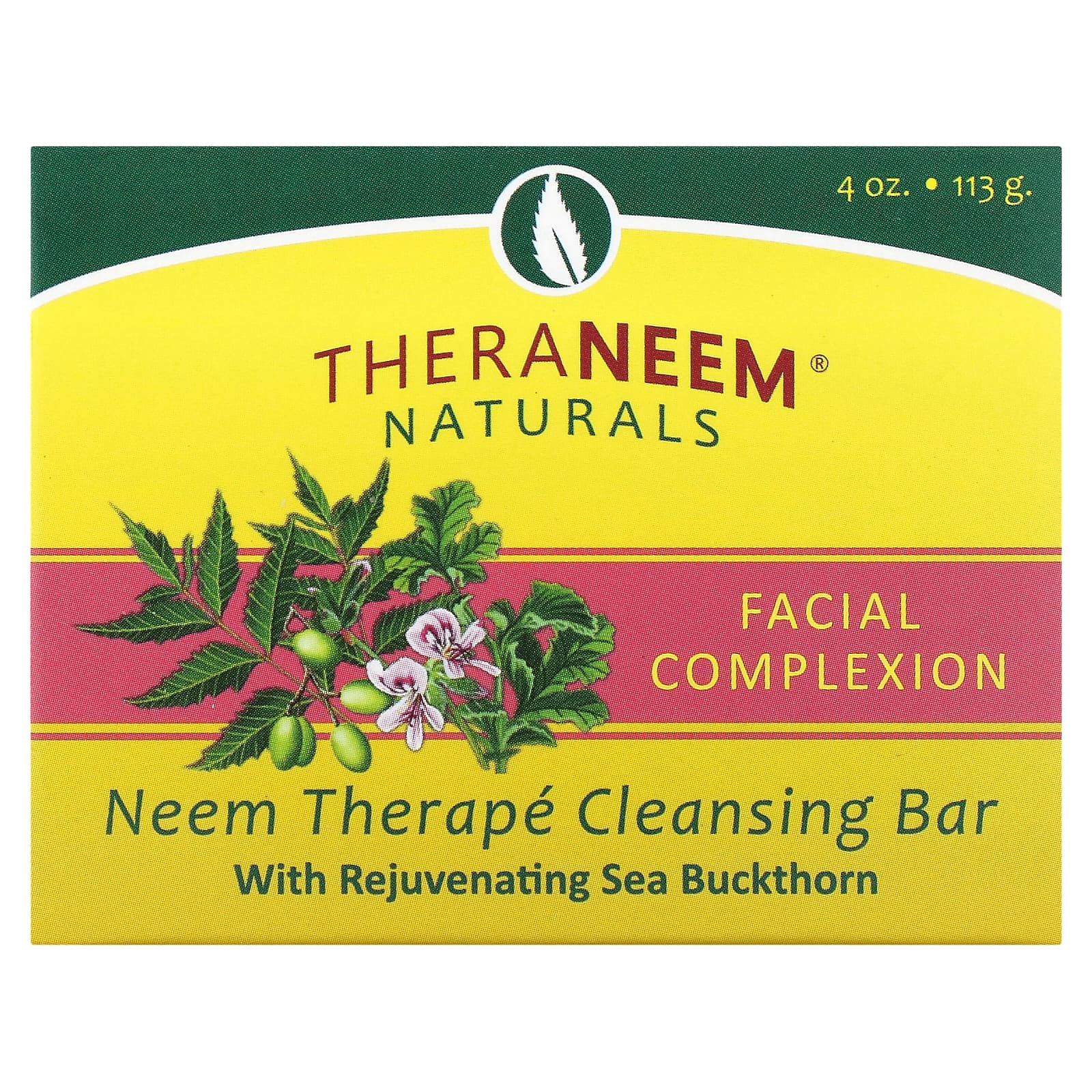 Organix South, TheraNeem Naturals, Neem Therapé, очищающее мыло, для лица, 113 г (4 унции)