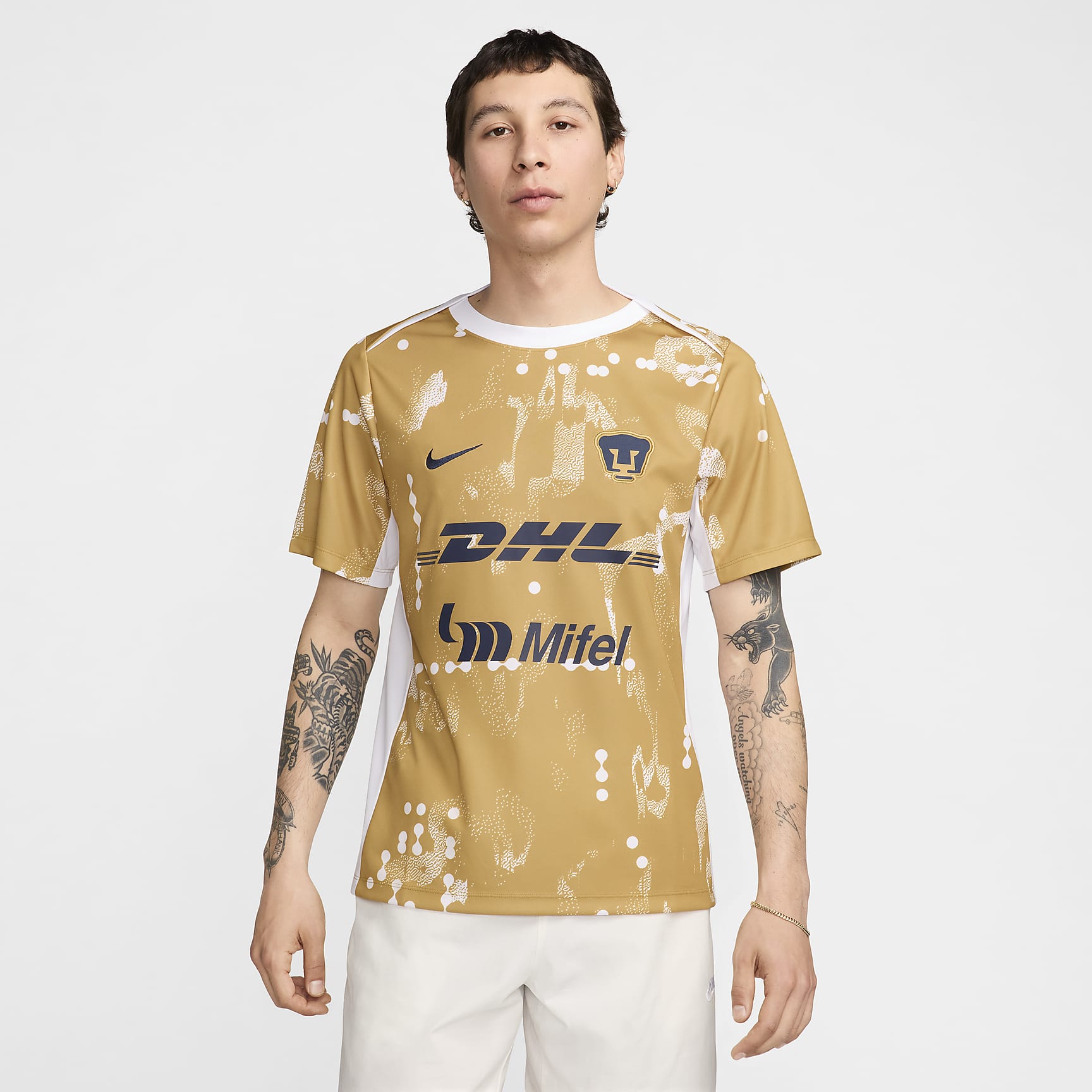 Pumas UNAM Academy Pro Men's Nike Dri-FIT Soccer Short-Sleeve Pre-Match Top