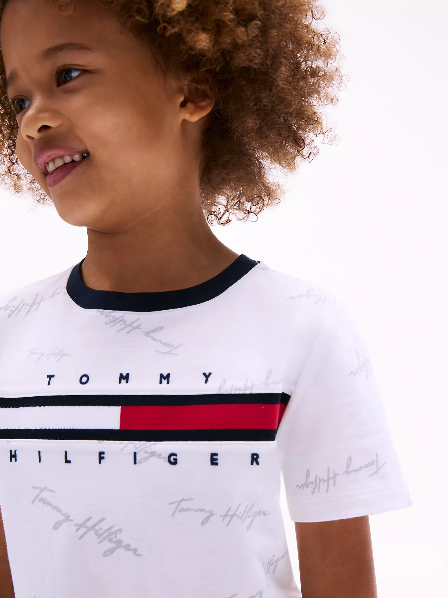 Футболка Tommy Hilfiger для мальчиков, Детская футболка с фирменными флаговыми полосками и логотипом