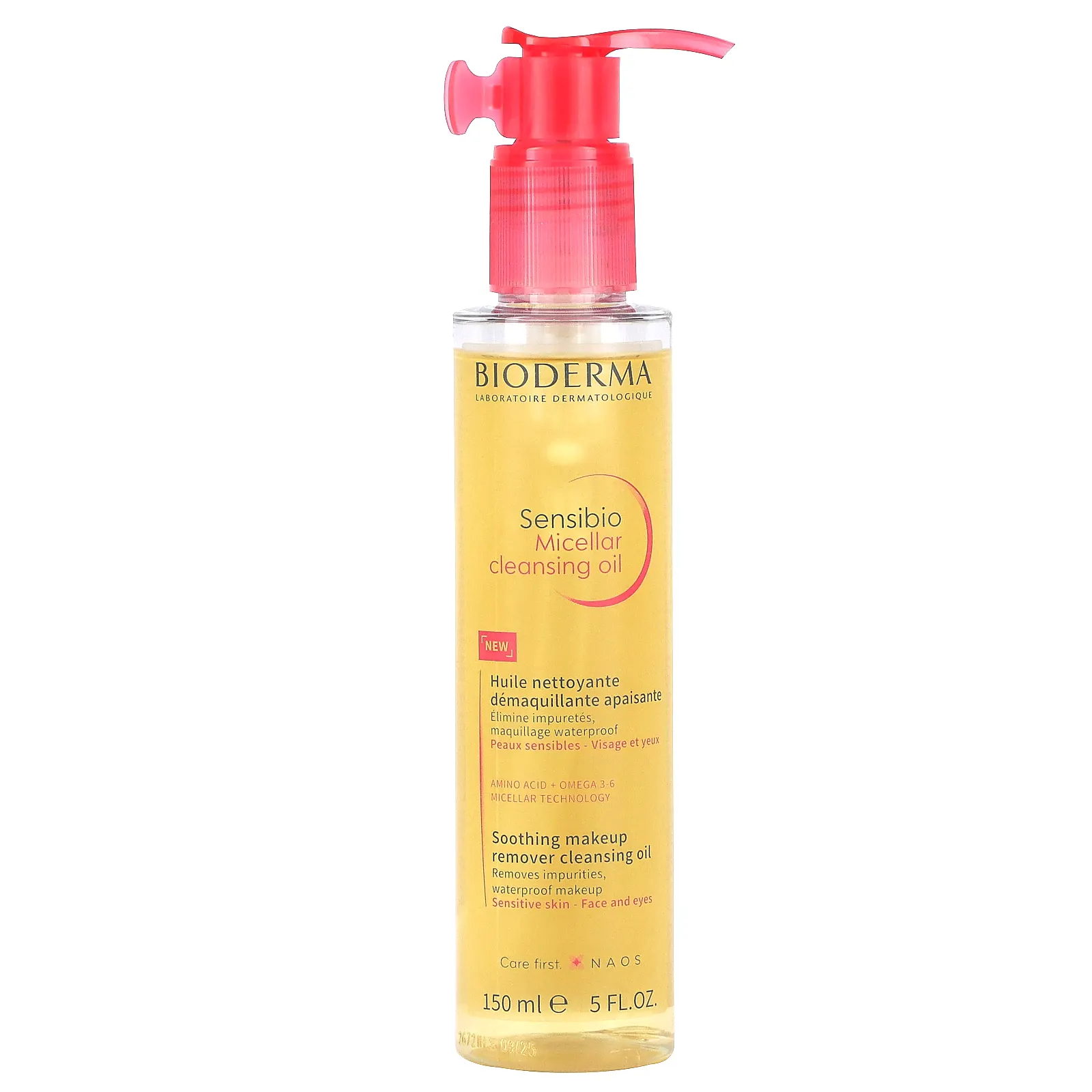 Bioderma, Sensibio, мицеллярное очищающее масло, 150 мл (5 жидк. Унций)