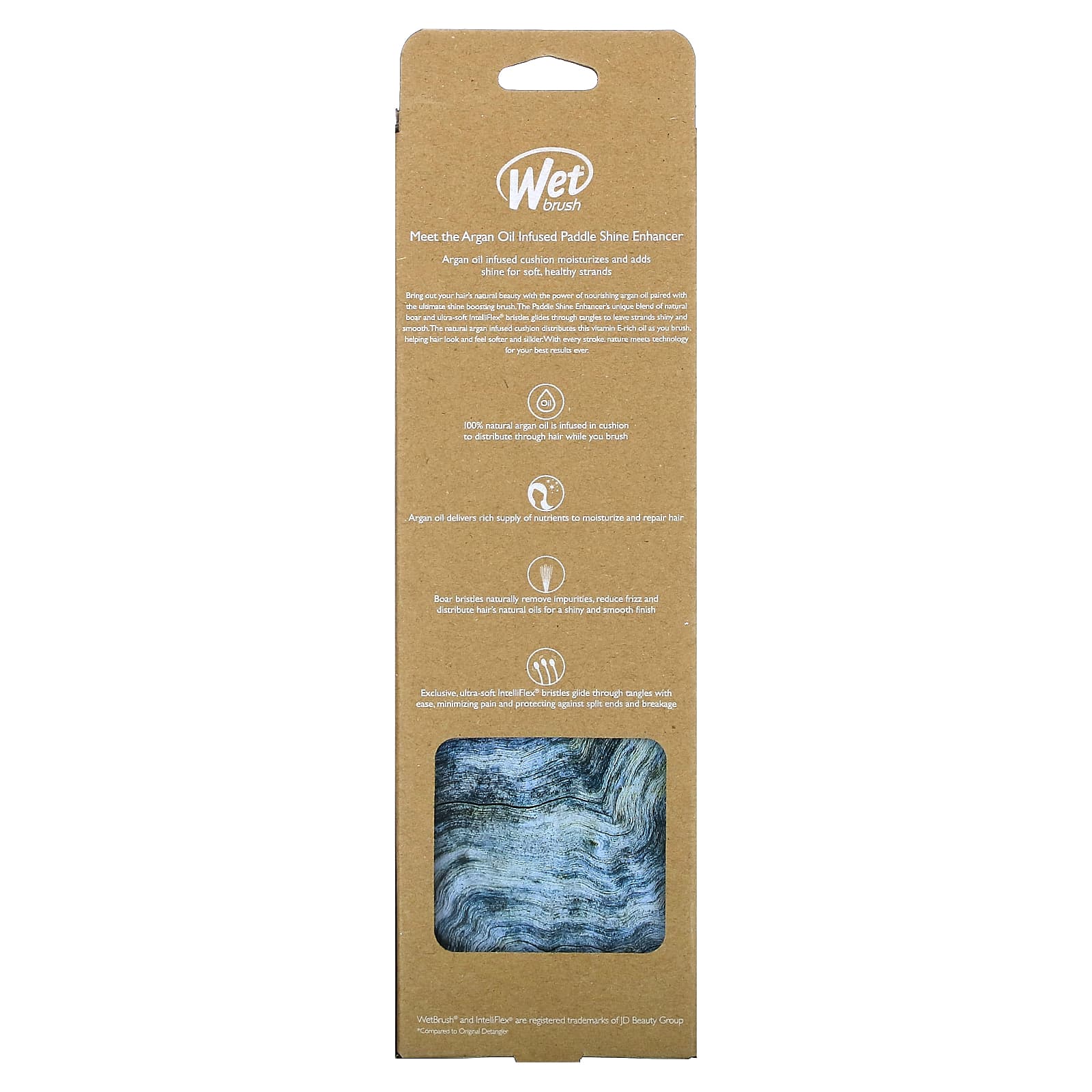 Wet Brush, Кисть для усиления блеска с аргановым маслом, 1 шт.
