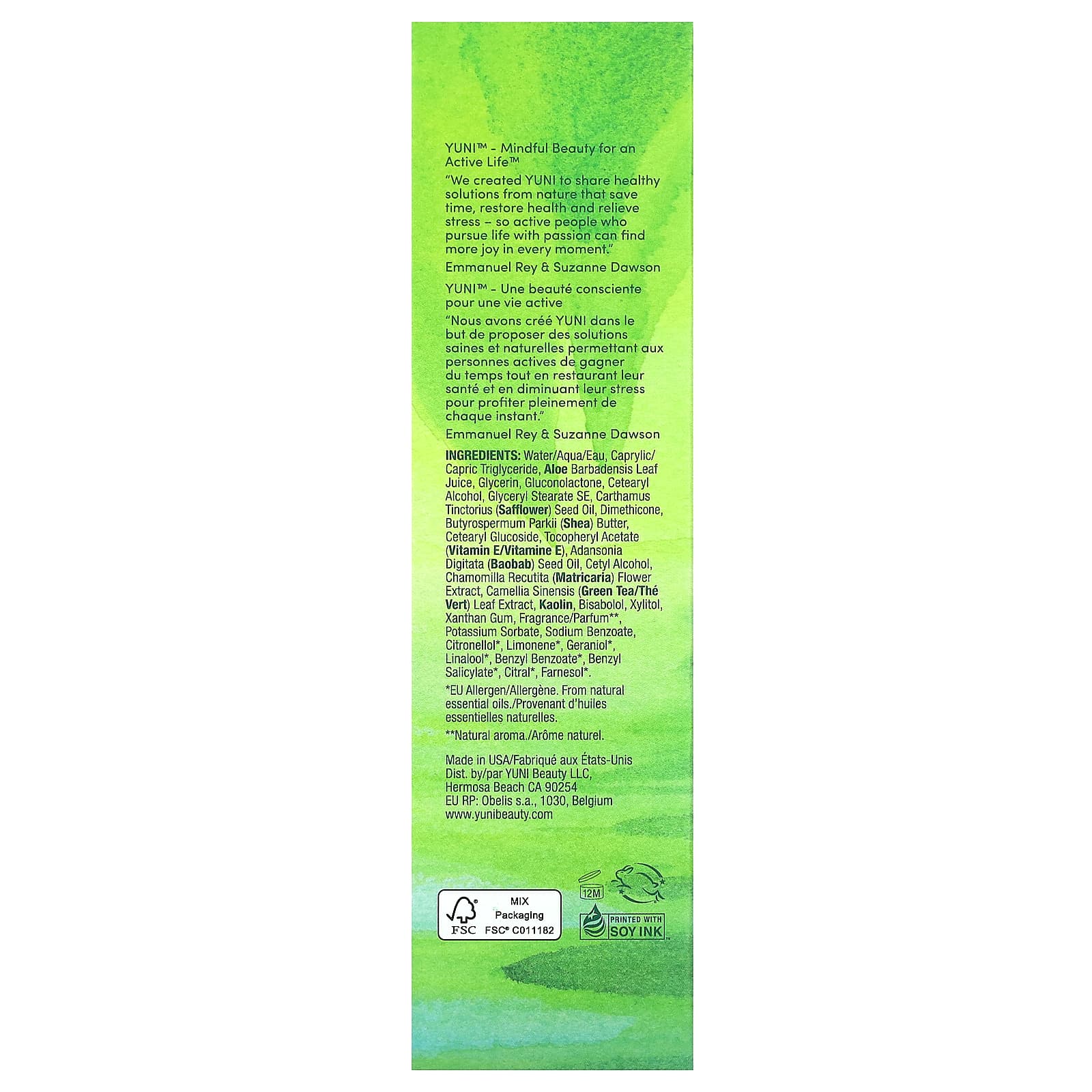 Yuni Beauty, Count to Zen, омолаживающий крем для рук и тела, 118 мл (4 жидк. унции)