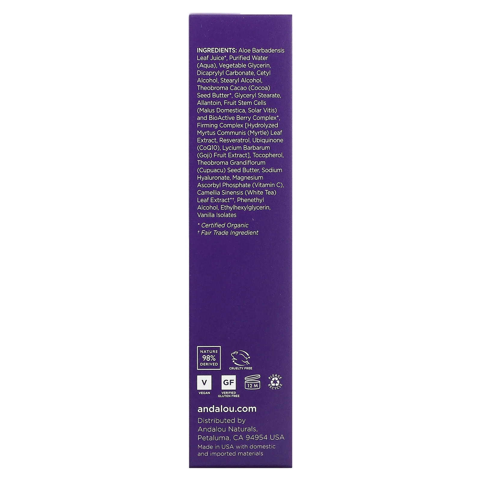 Andalou Naturals, Средство для заполнения морщин, 0,6 жидкой унции (18 мл)