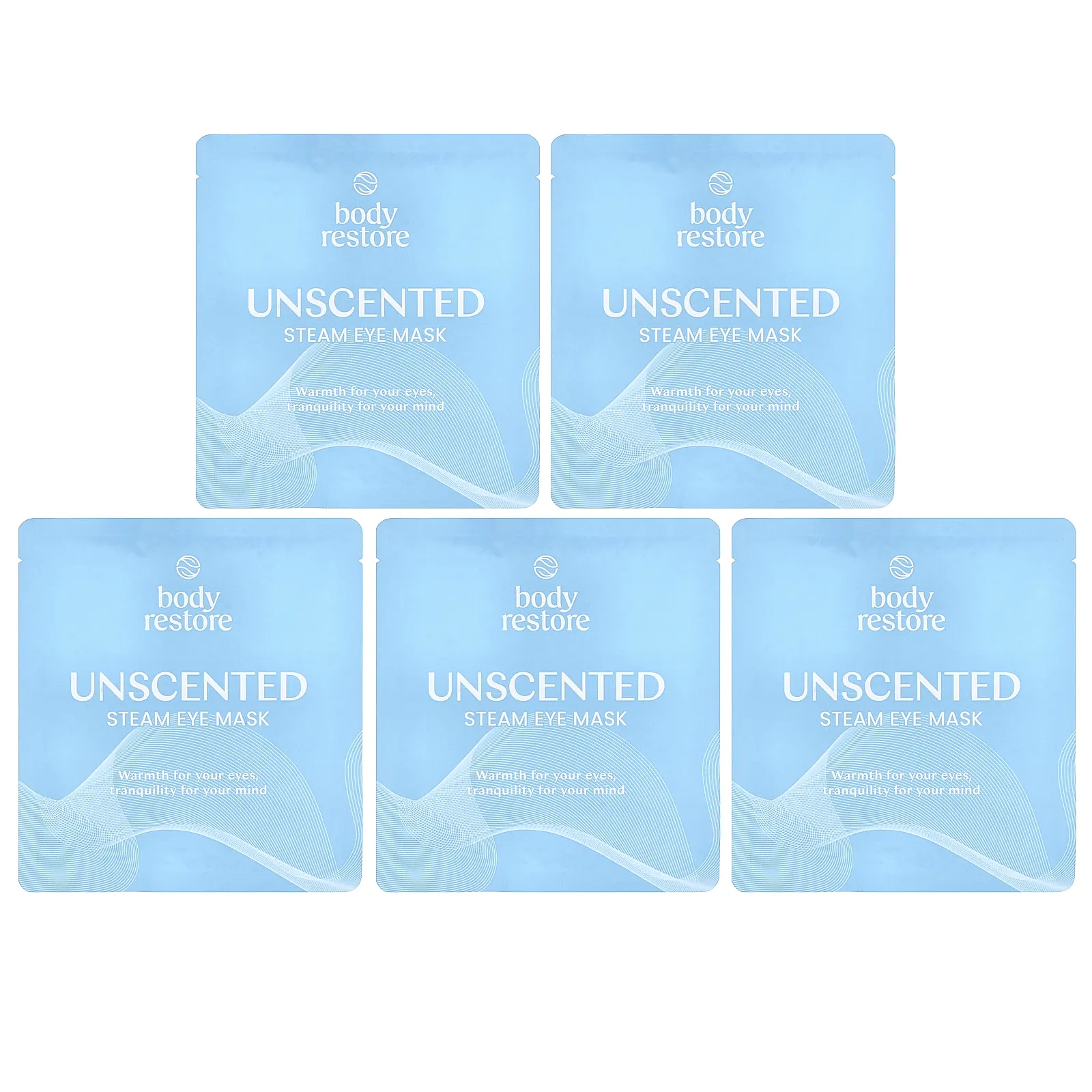 Body Restore, паровая маска для глаз, без отдушки, 5 шт.