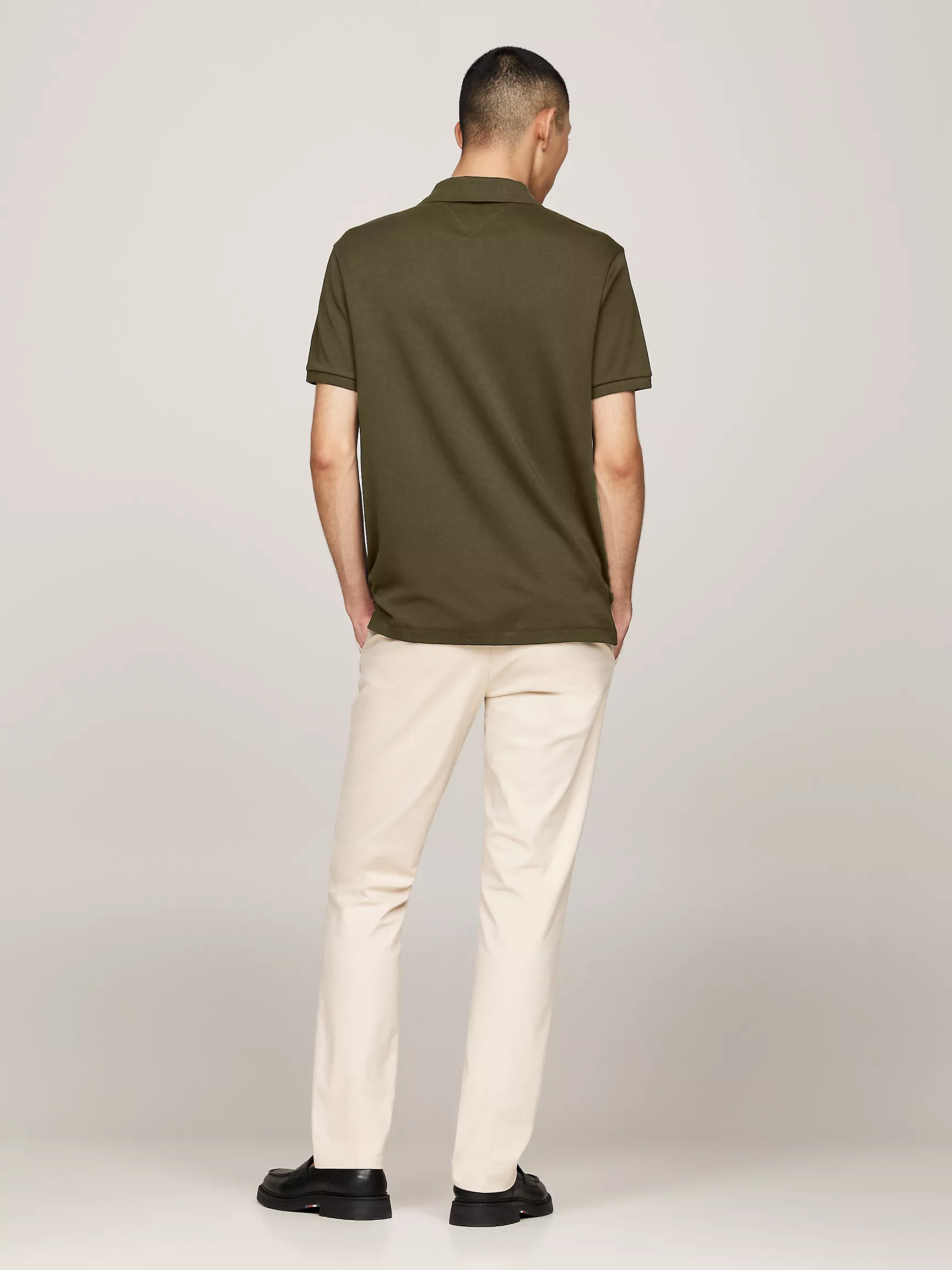 Мужское поло Tommy Hilfiger, Поло стандартного кроя из ткани Interlock с логотипом TH