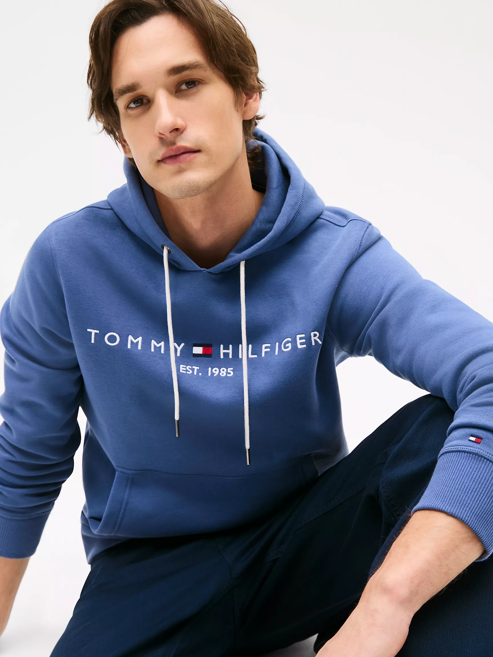 Мужское худи Tommy Hilfiger, Худи с вышитым логотипом Tommy