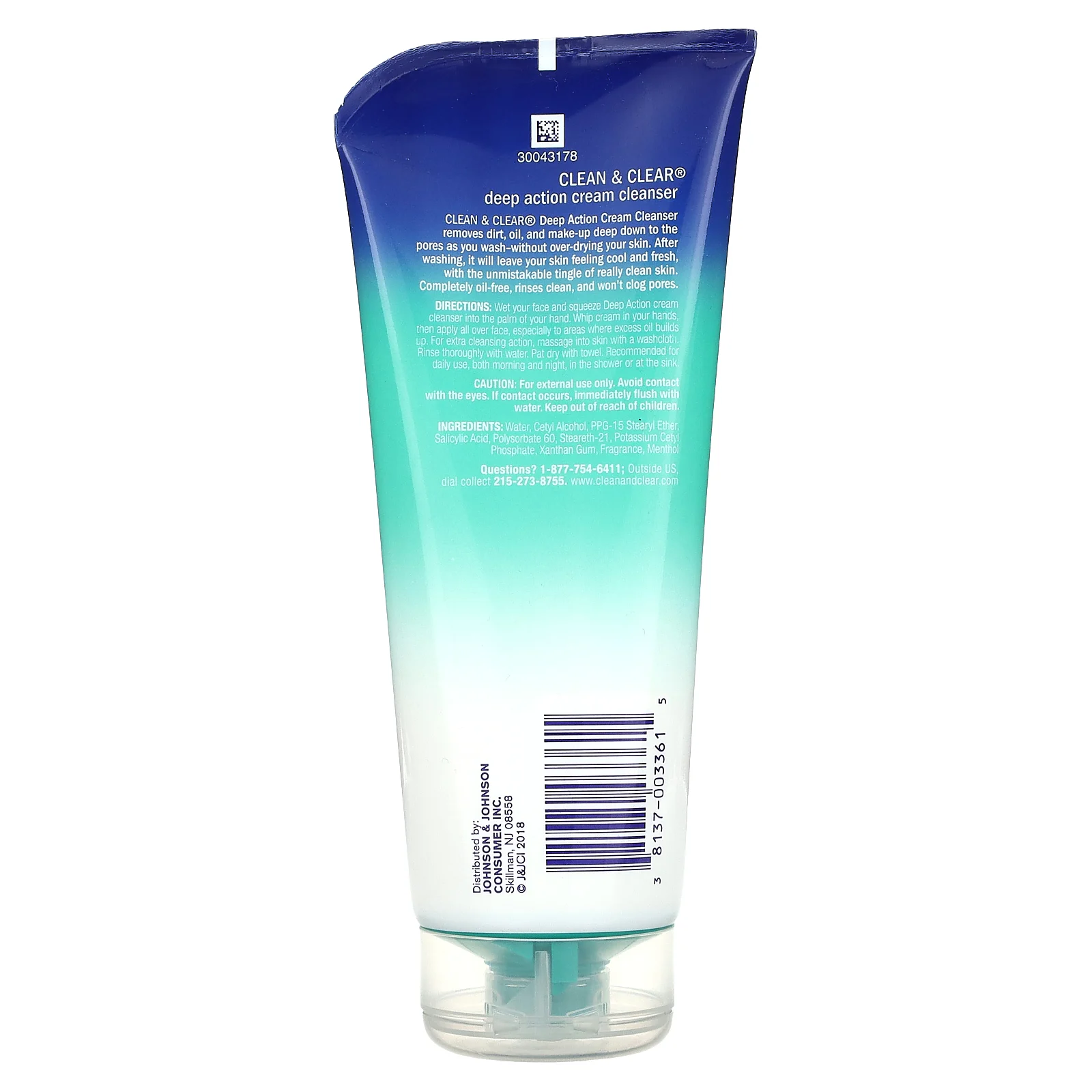 Clean & Clear, Deep Action, очищающий крем, 184 г (6,5 унции)