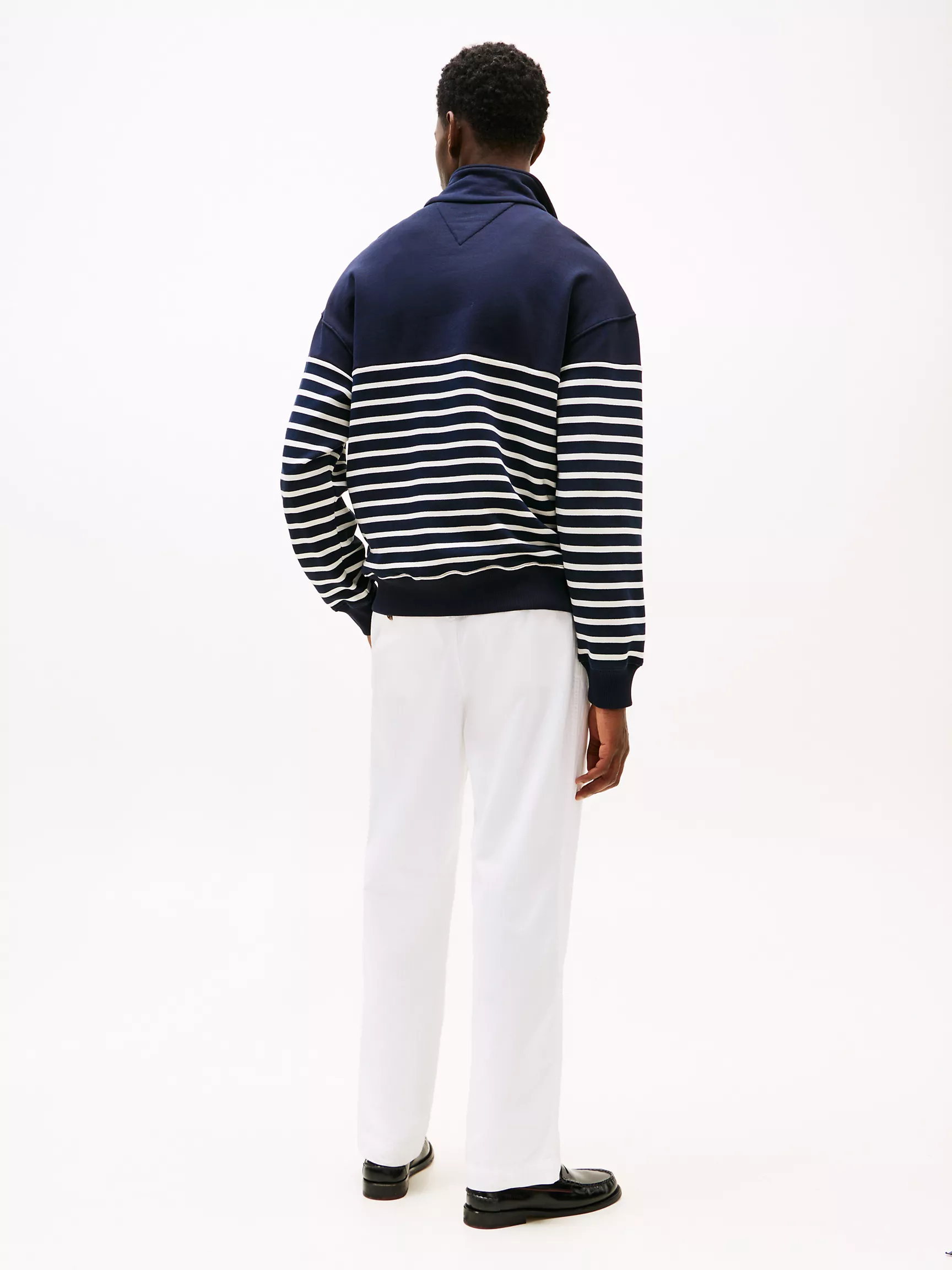 Мужская толстовка Tommy Hilfiger, Свитшот с молнией на четверть длины и логотипом Monotype