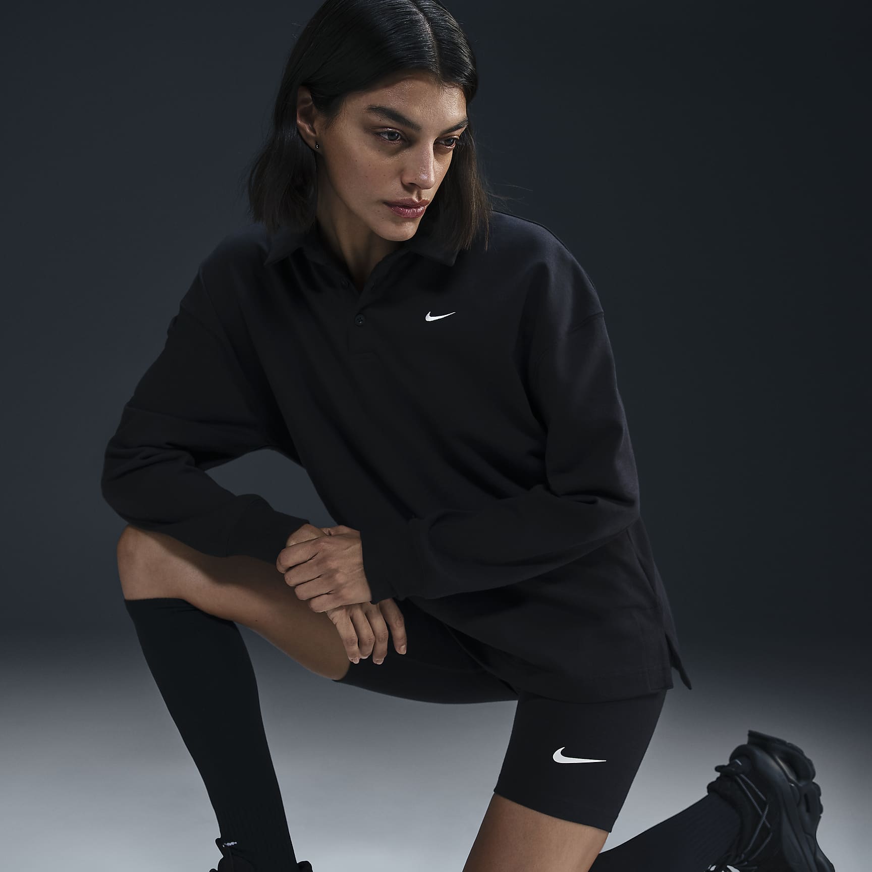 Nike Sportswear Essential Women's Oversized Long-Sleeve Polo