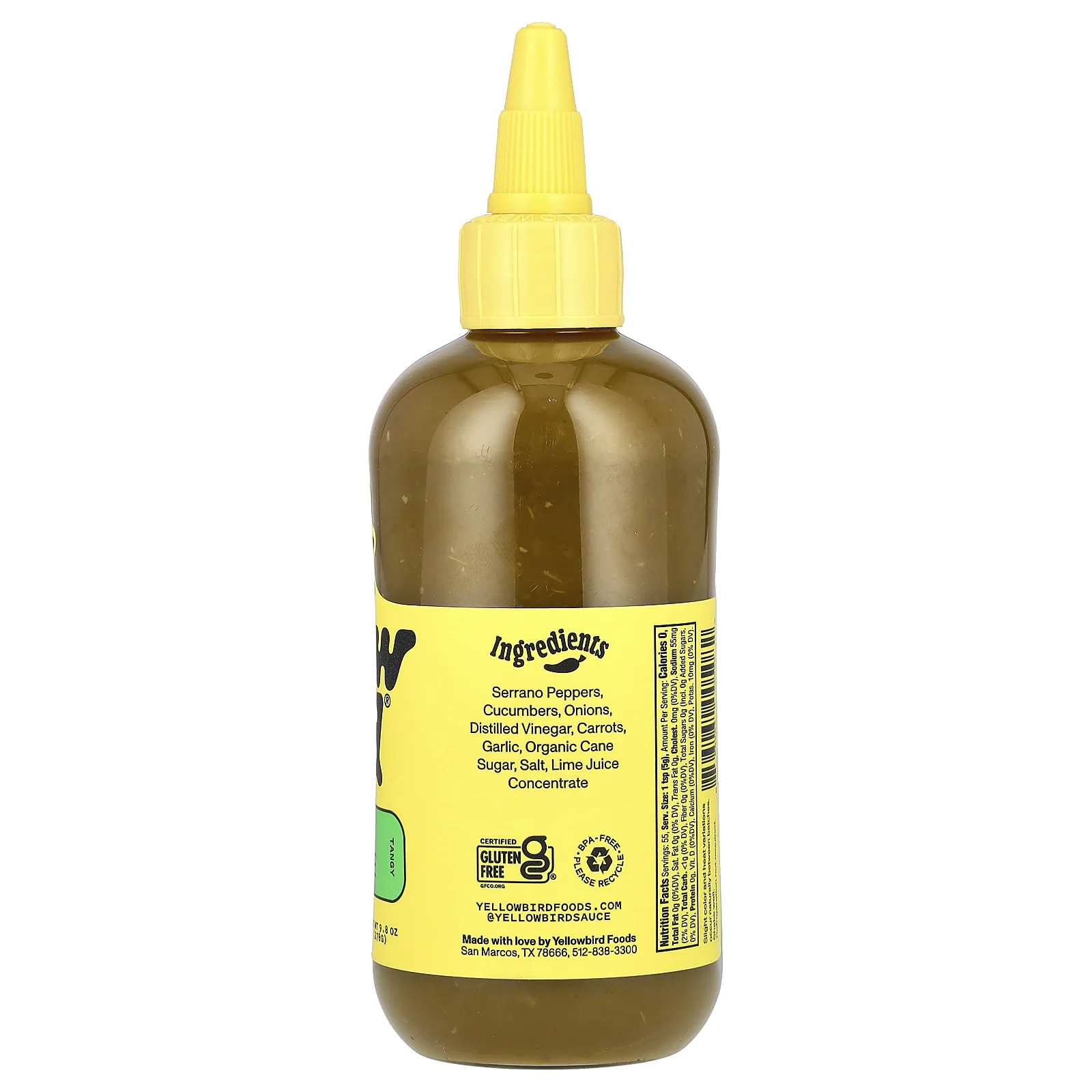 Yellowbird Sauce, Приправа Serrano, 278 г (9,8 унции)