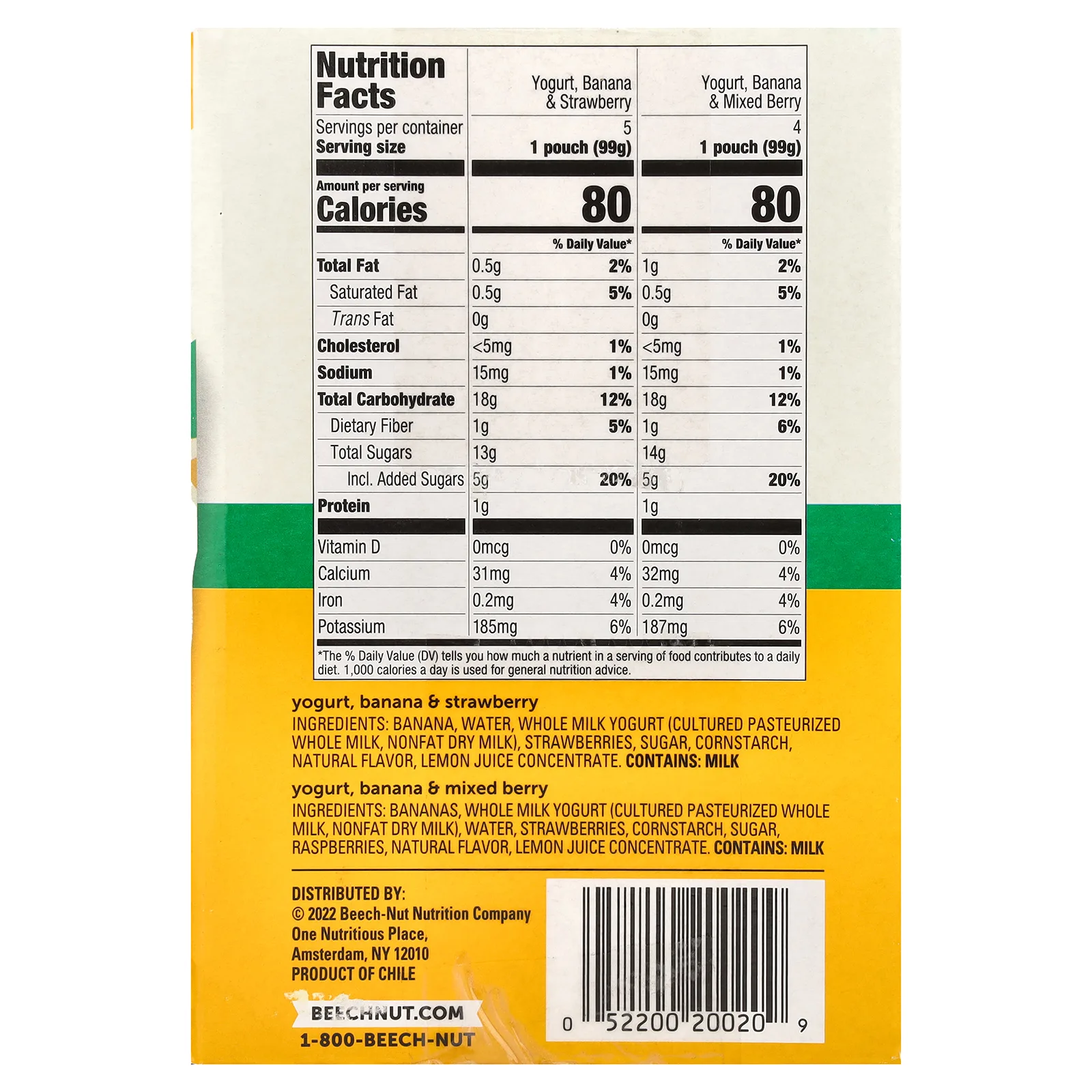 Beech-Nut, Breakfast, Variety Pack, 4-й этап, 9 пакетиков, 99 г (3,5 унции)