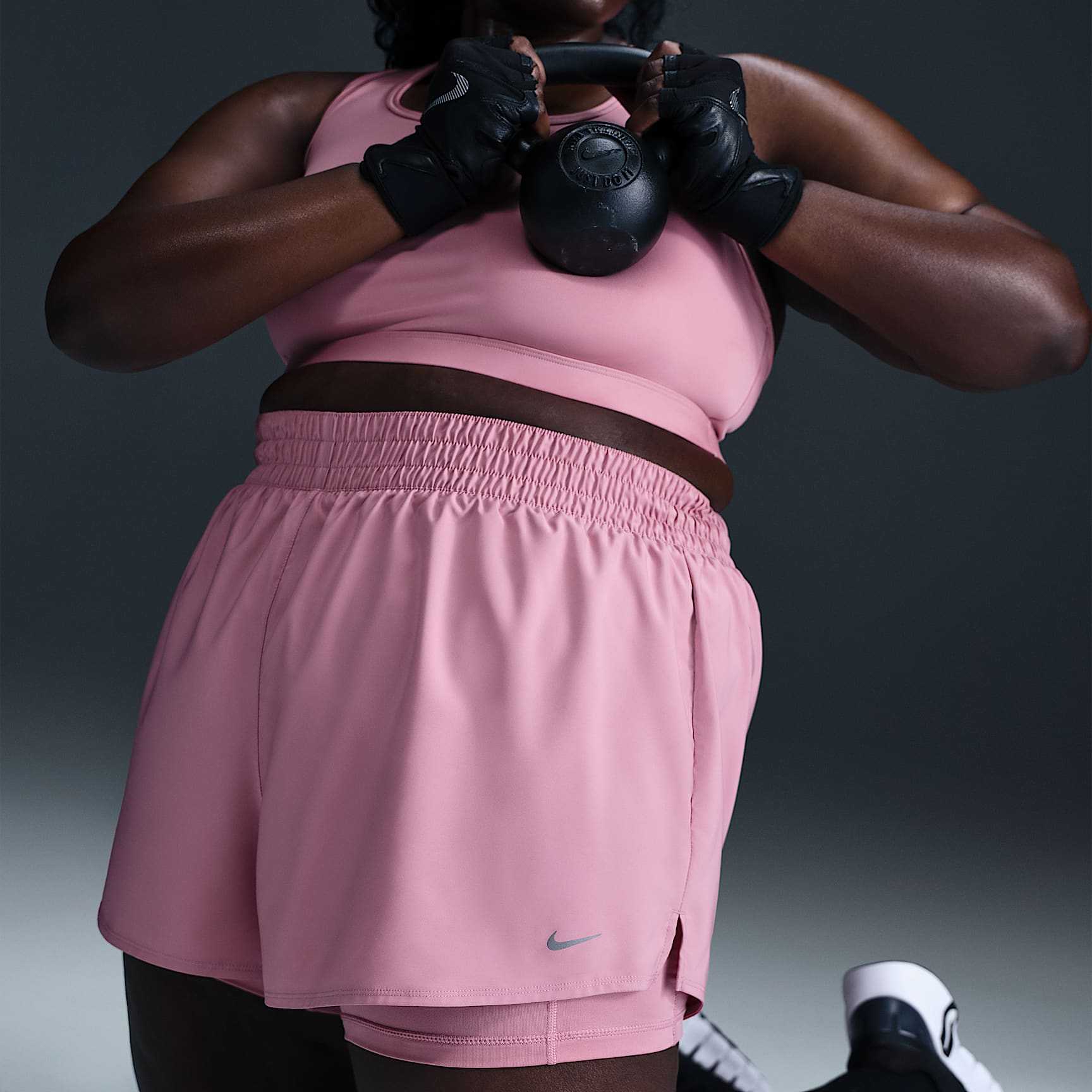 Nike Dri-FIT One Women's High-Waisted 3" 2-in-1 Shorts (Plus Size)