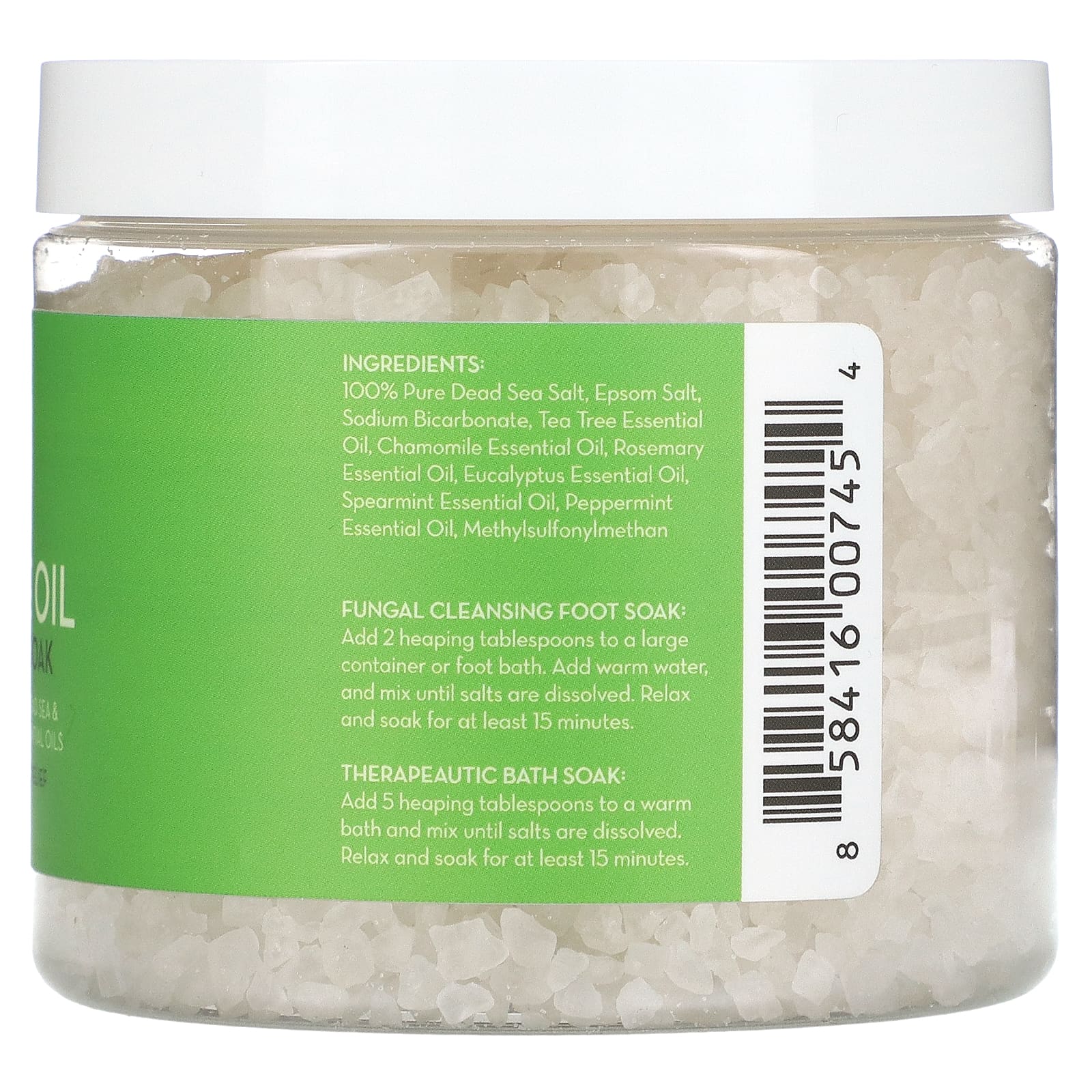 Pure Body Naturals, Масло чайного дерева для ног и ванн, 567 г (20 унций)