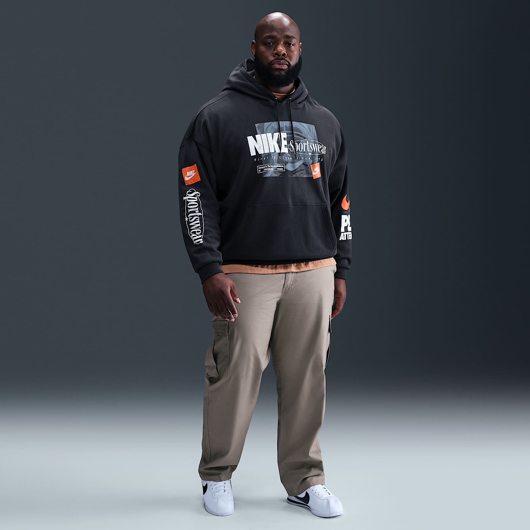Nike Club Men's Oversized French Terry Pullover Hoodie