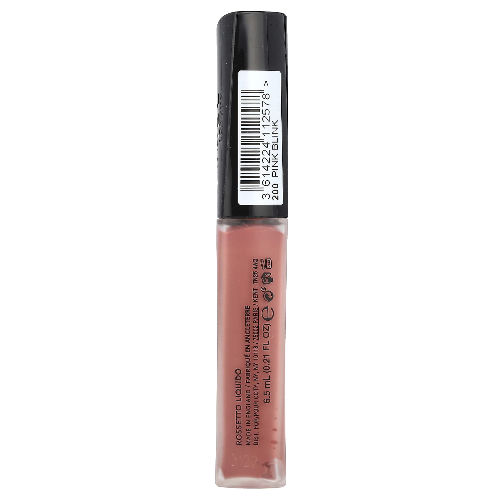 Rimmel London, Stay Matte, Liquid Lip Color, 200 Pink Blink, 0.21 fl oz (6.5 ml)