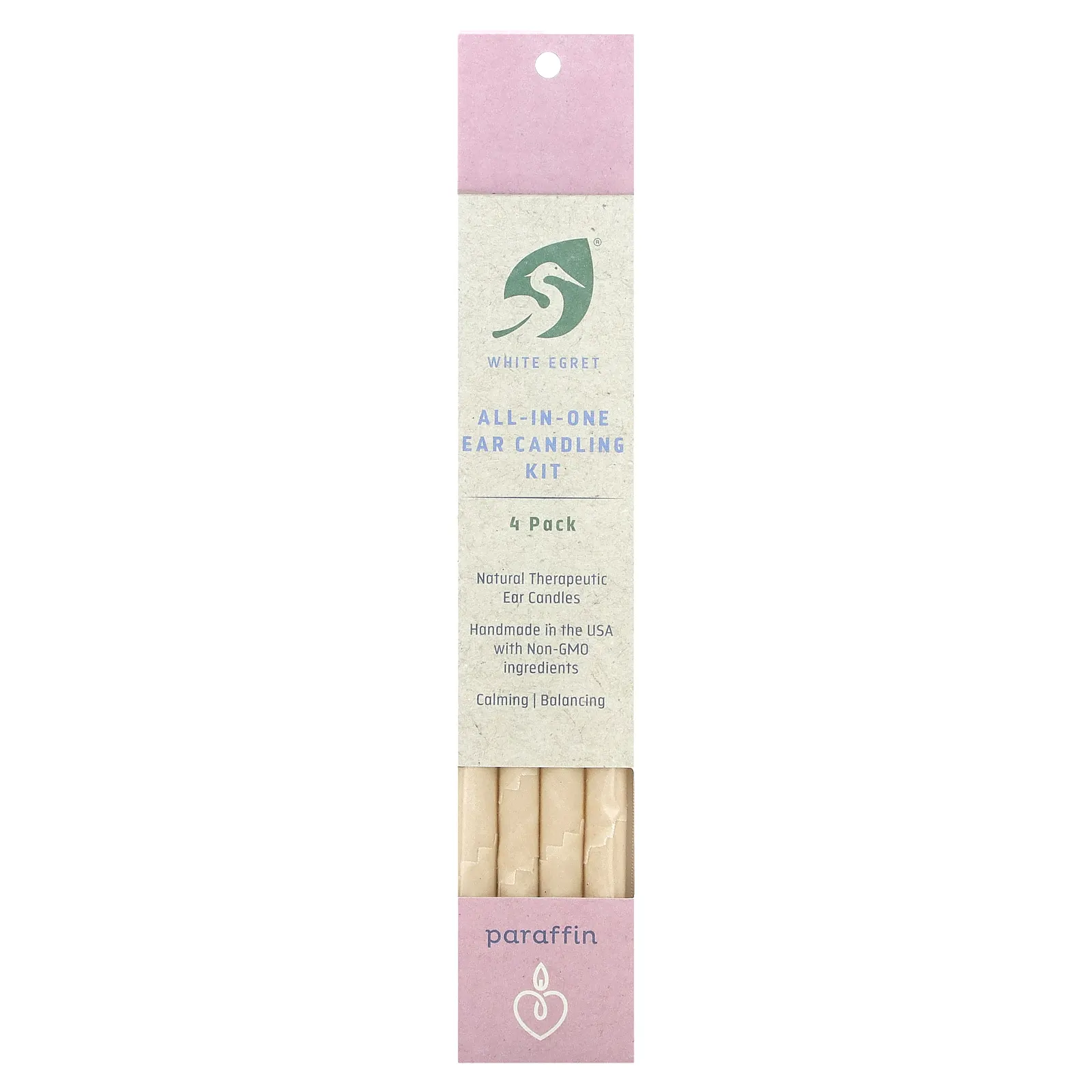 White Egret Personal Care, Универсальный набор для свечей ушей, 4 шт.