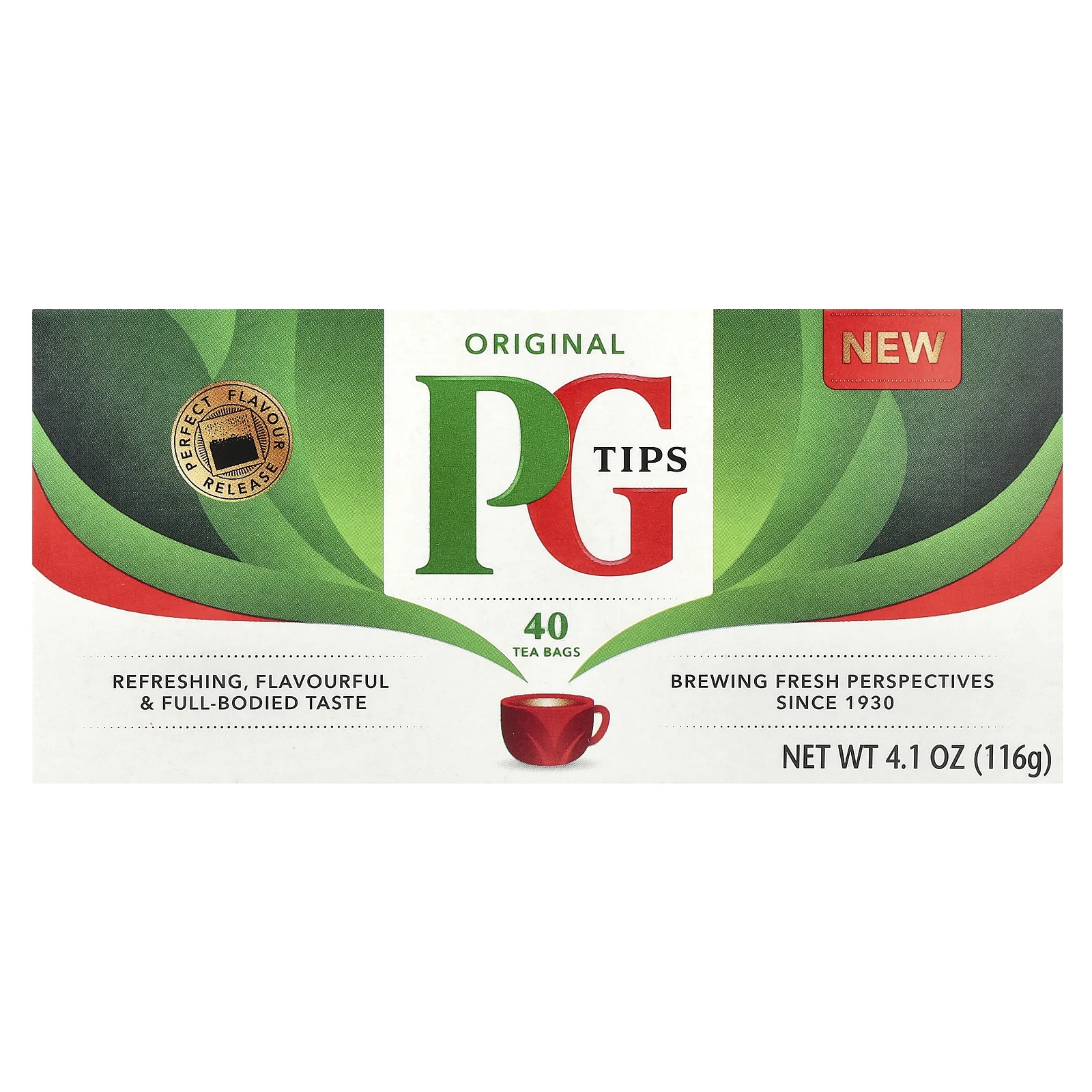 PG Tips, Original Tea, 40 чайных пакетиков, 116 г (4,1 унции)
