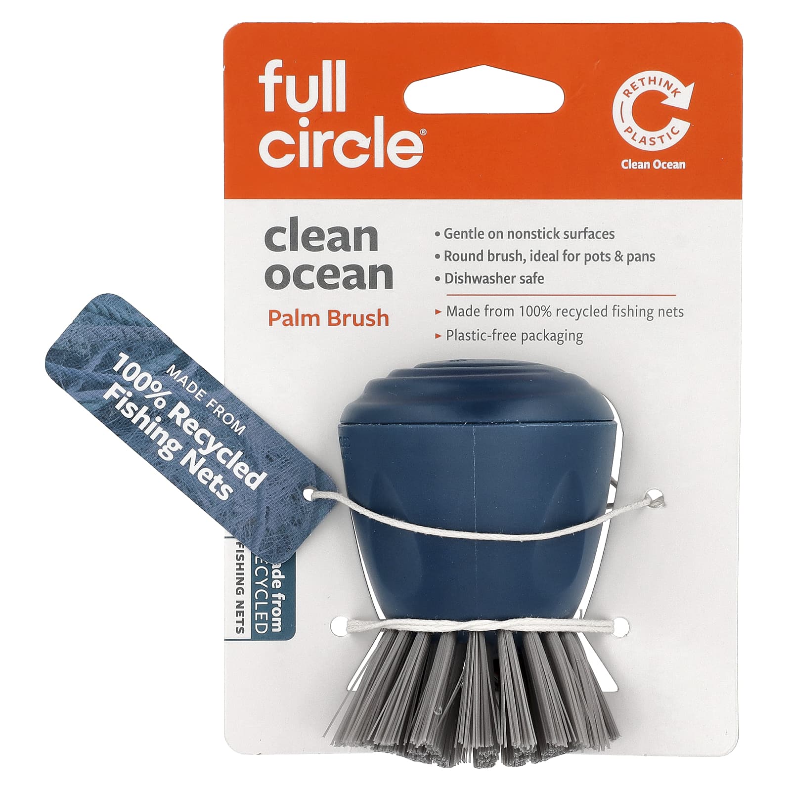 Full Circle, Clean Ocean Palm Brush, очищающая смесь, 1 шт.