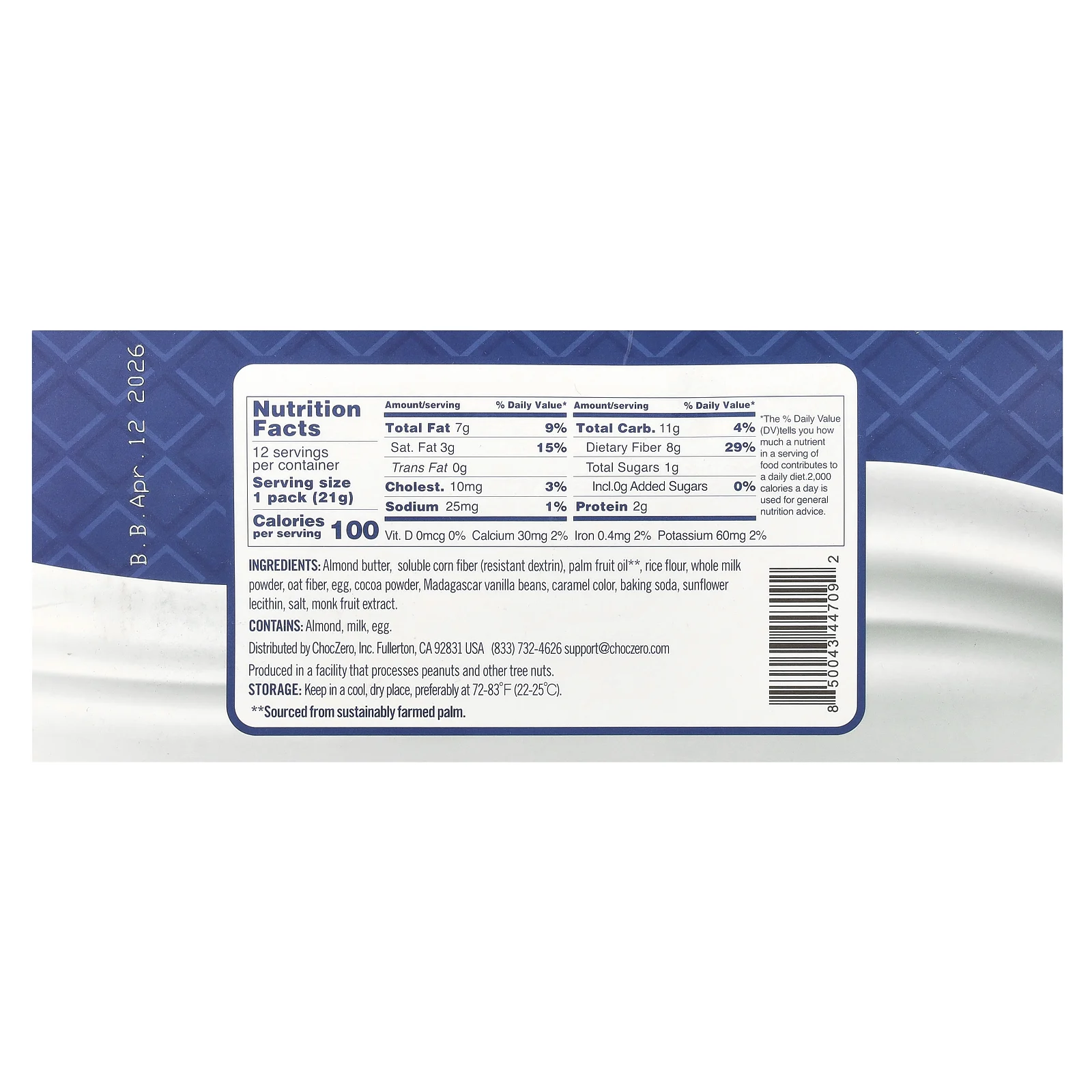 ChocZero, Dunkies, шоколадное и сливочное печенье, ваниль, 255 г (9 унций)