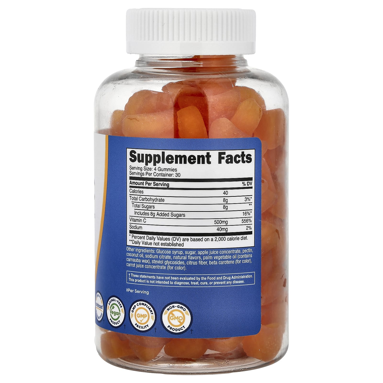 Nutricost, жевательный витамин C, со вкусом апельсина, 120 жевательных таблеток