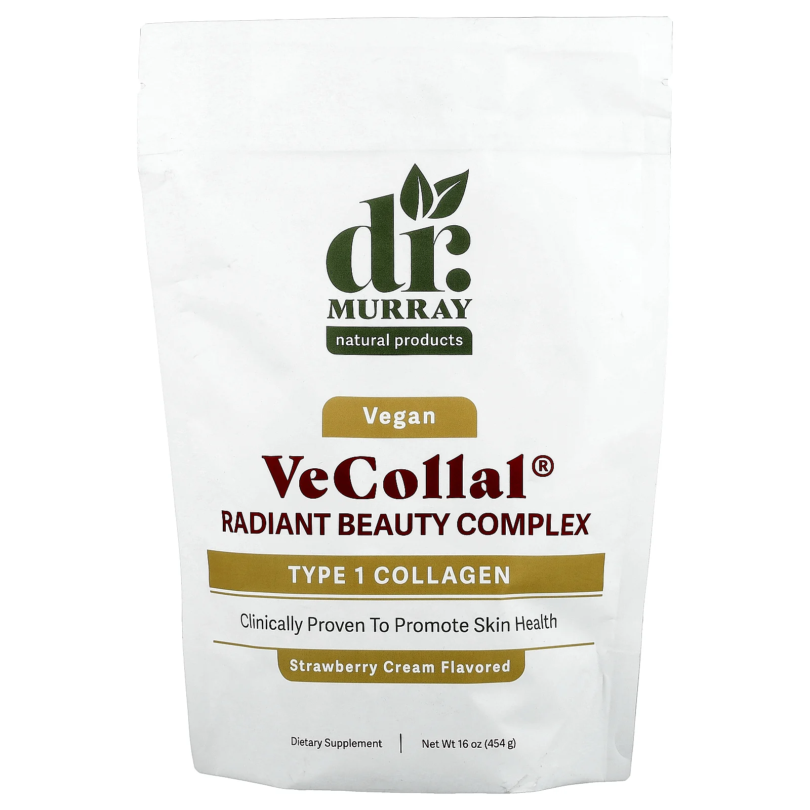 Dr. Murray's, VeCollal®, Vegan Radiant Beauty, клубничный крем, 454 г (16 унций)