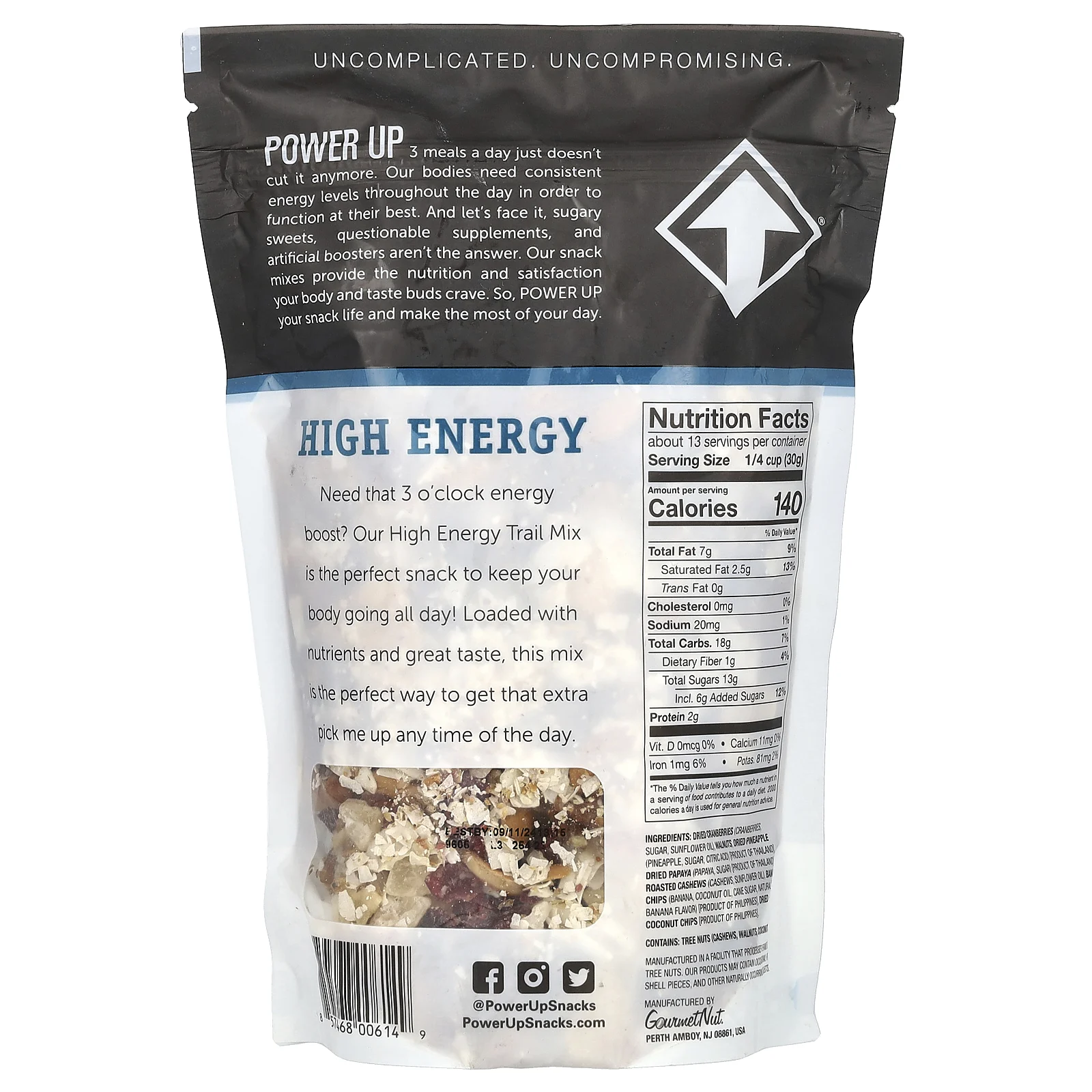 Power Up, Смесь High Energy Trail, 14 унций (397 г)