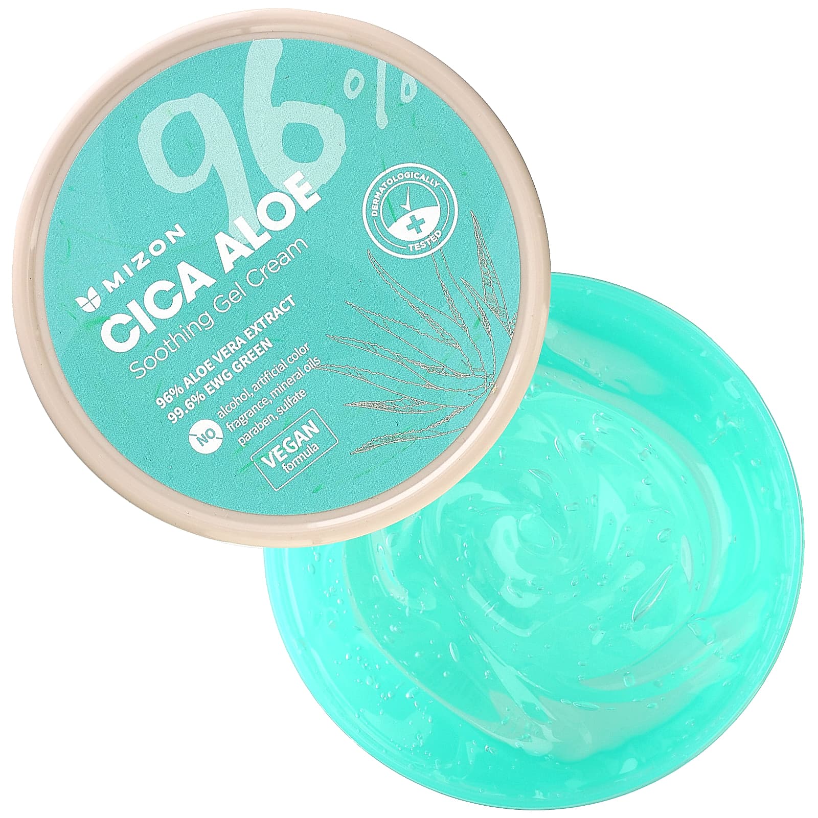 Mizon, Cica Aloe, успокаивающий гель-крем, 300 г (10,58 унции)