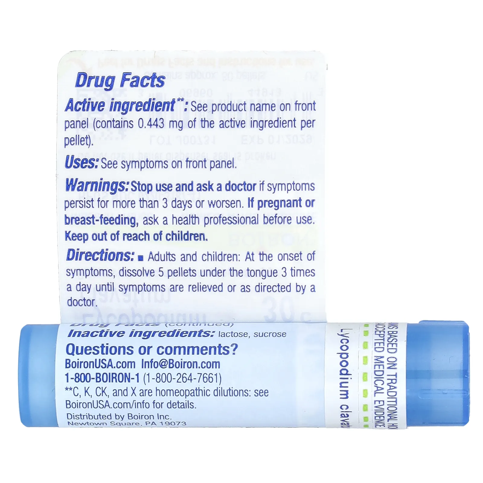 Boiron, Плаун булавовидный, 30C, прибл. 80 гранул