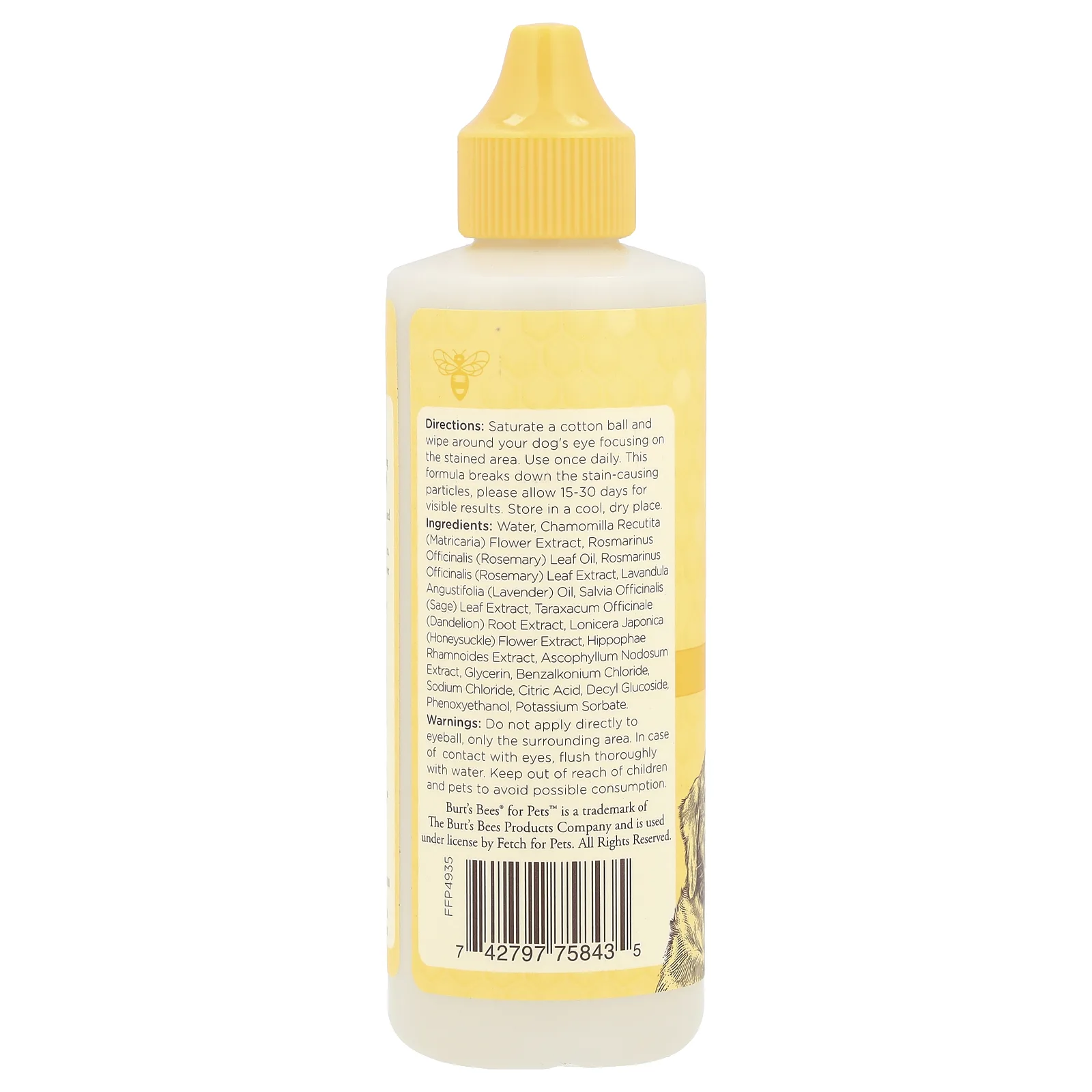 Burt's Bees, Пятновыводитель для собак с ромашкой, 120 мл (4 жидк. Унции)