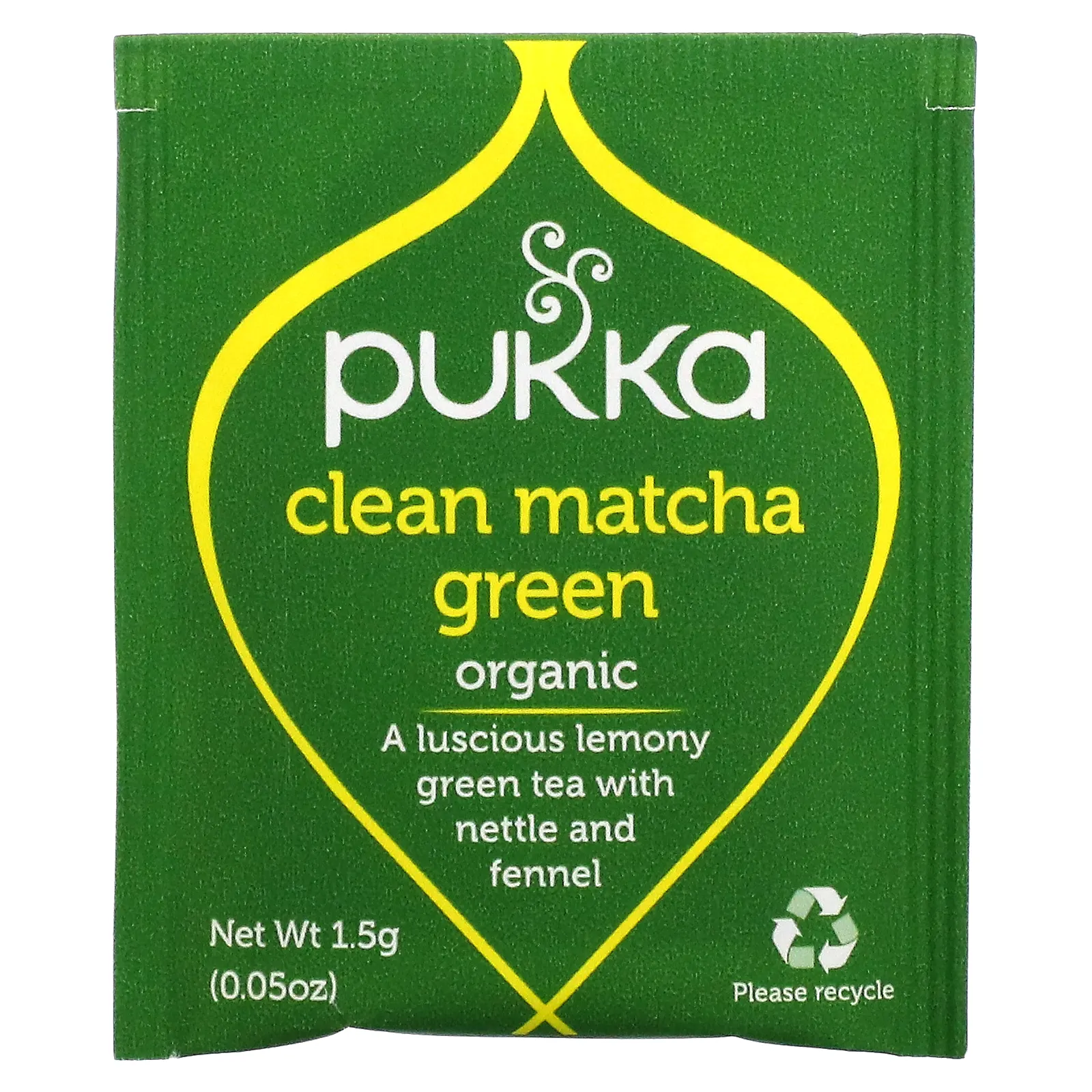 Pukka Herbs, Organic Green Tea, чистый зеленый чай матча, 20 пакетиков, 30 г (1,05 унции)