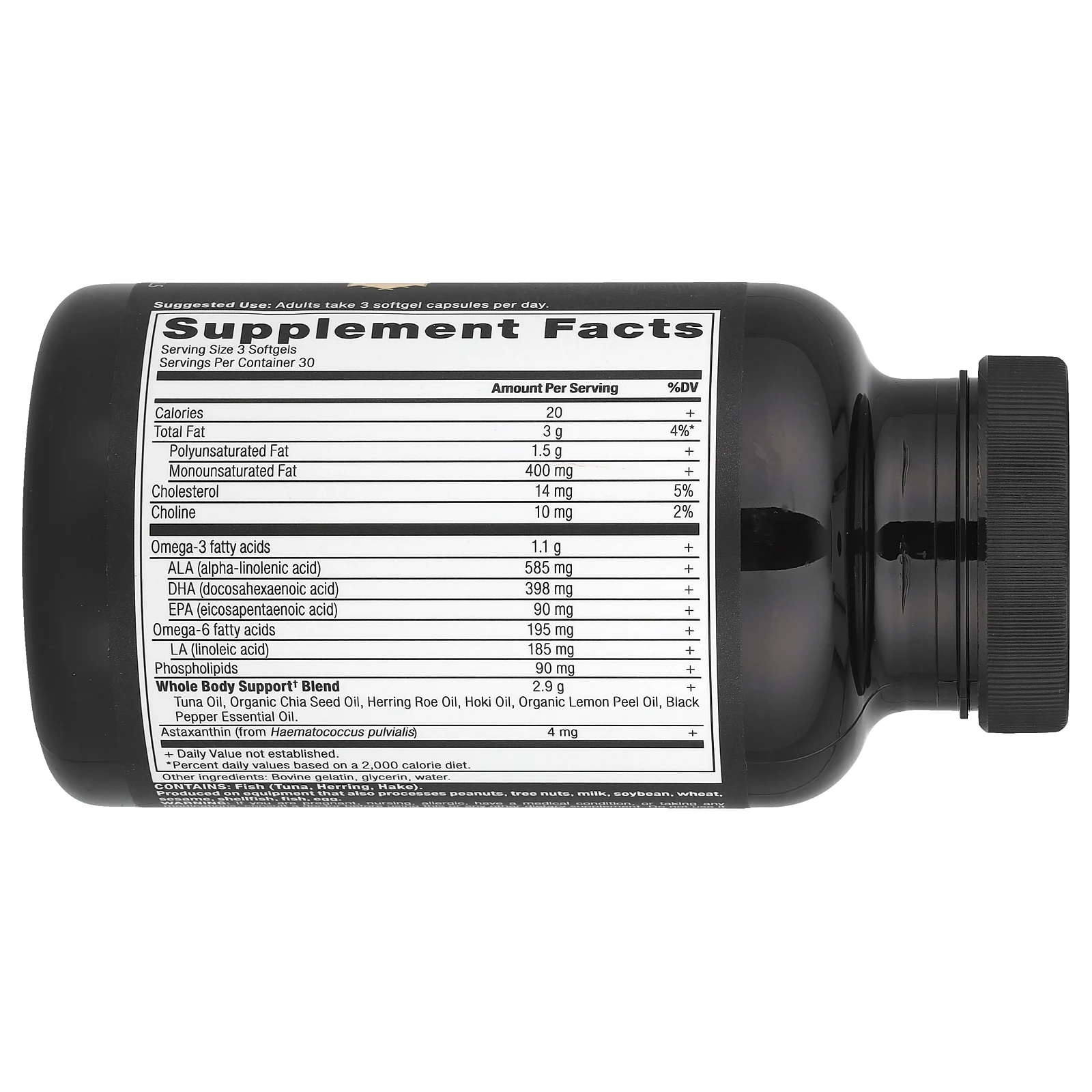 Ancient Nutrition, Ancient Omegas, для всего тела, 1000 мг, 90 мягких таблеток